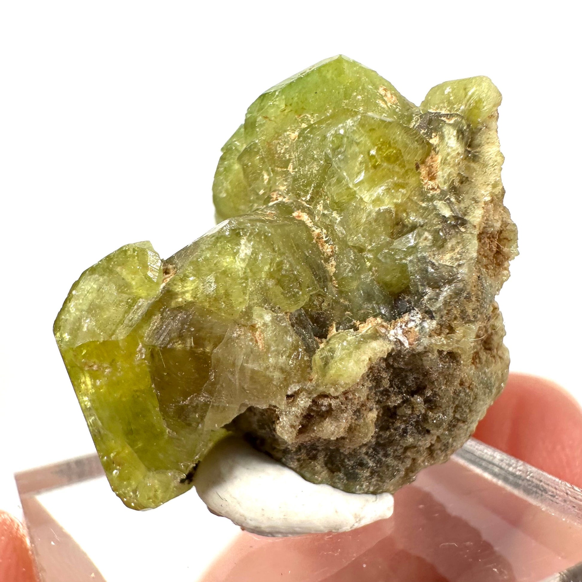 Andradite-Grossular Garnet (Mali) | green garnet, raw garnet crystal, grossular garnet crystal, raw green garnet, mineral specimen, crystals