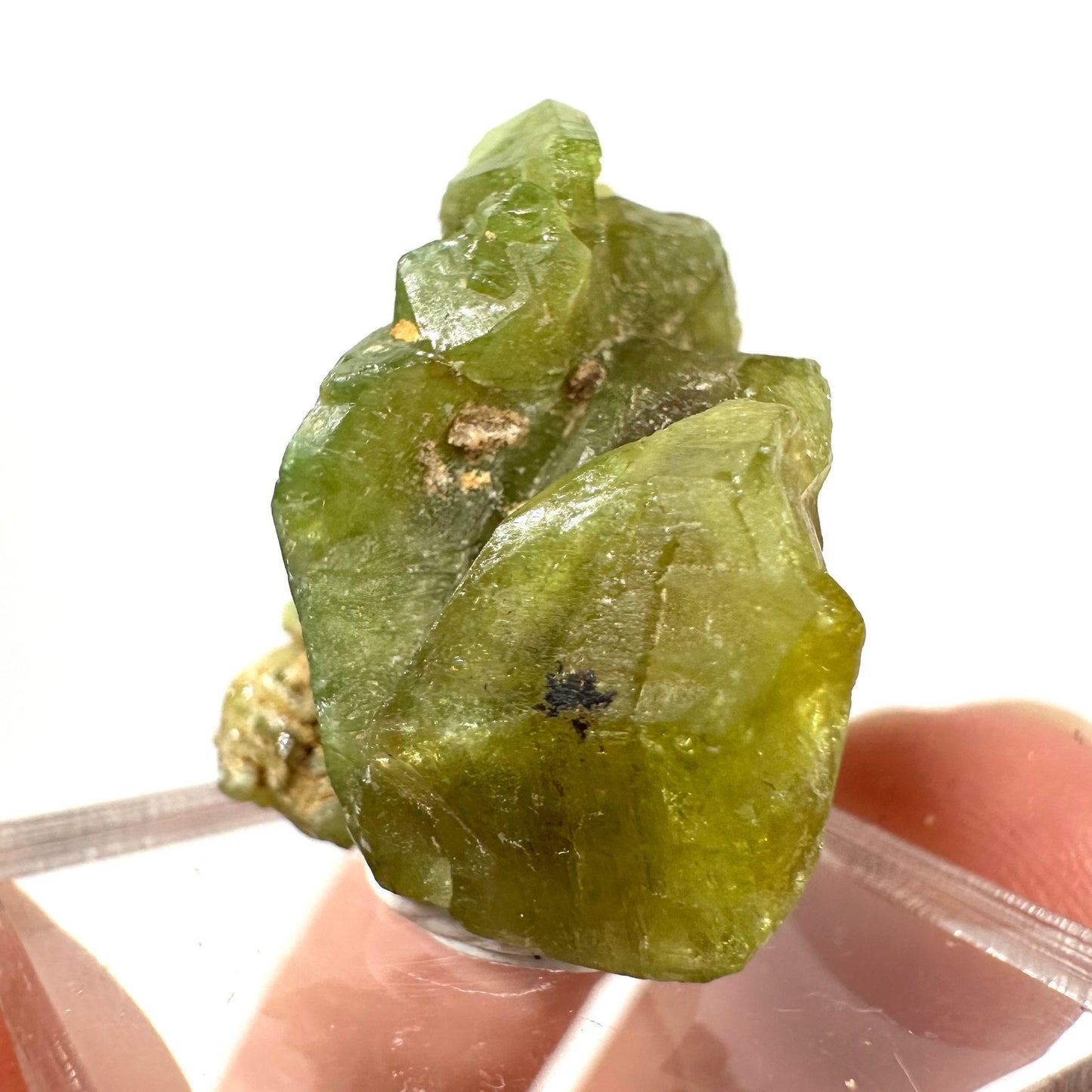 Andradite-Grossular Garnet (Mali) | green garnet, raw garnet crystal, grossular garnet crystal, raw green garnet, mineral specimen, crystals