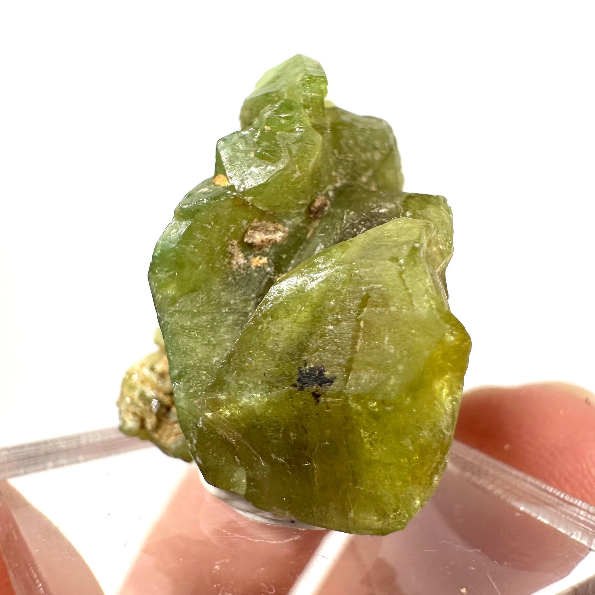 Andradite-Grossular Garnet (Mali) | green garnet, raw garnet crystal, grossular garnet crystal, raw green garnet, mineral specimen, crystals