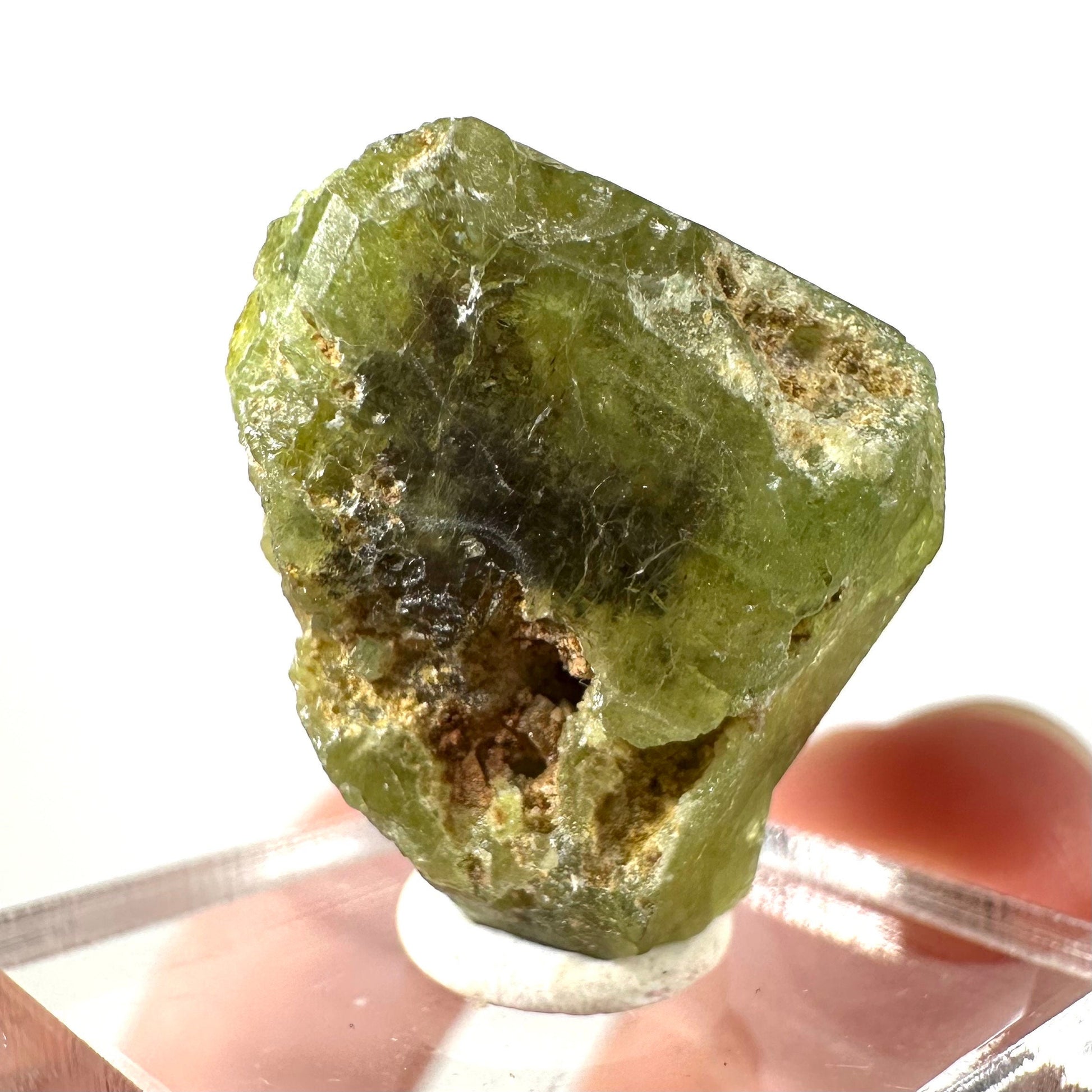 Andradite-Grossular Garnet (Mali) | green garnet, raw garnet crystal, grossular garnet crystal, raw green garnet, mineral specimen, crystals