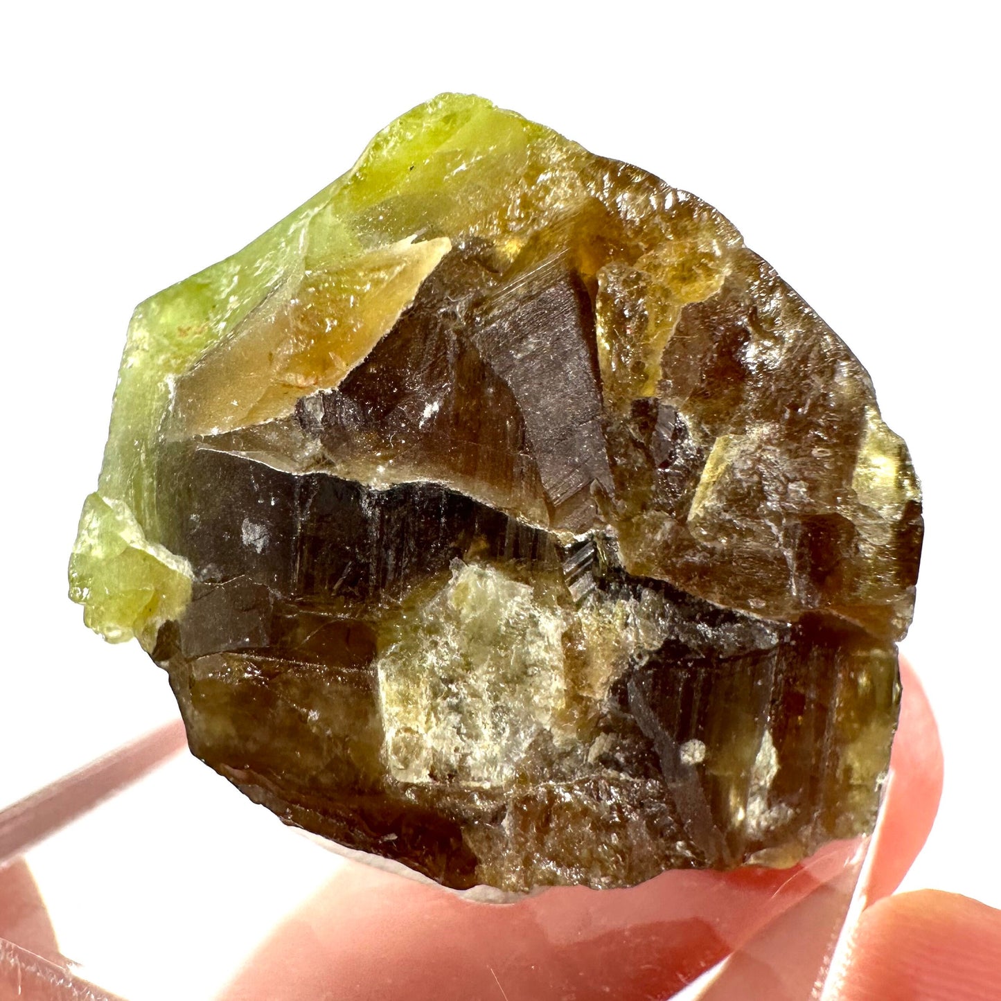 Andradite-Grossular Garnet (Mali) | green garnet, raw garnet crystal, grossular garnet crystal, raw green garnet, mineral specimen, crystals