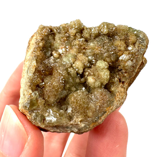 Demantoid Garnet on Matrix (Madagascar) | green garnet, rare minerals, demantoid garnet crystal, mineral specimen