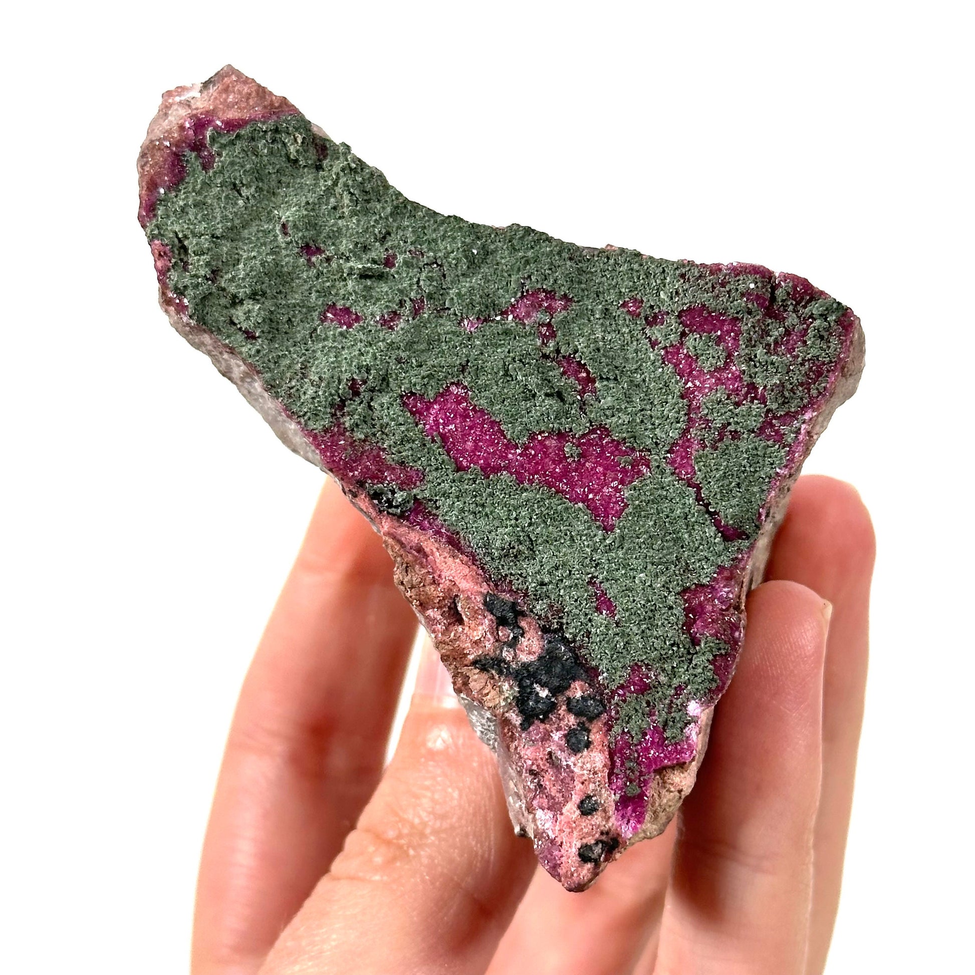 Sparkly Cobalto Calcite with Kolwezite (Congo) | cobalto calcite, cobaltoan calcite, salrose, mineral specimen, crystals