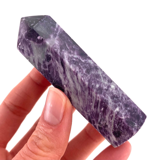 Kammererite Point, polished kammererite, kammererite crystal, kammererite tower, kammererite wand