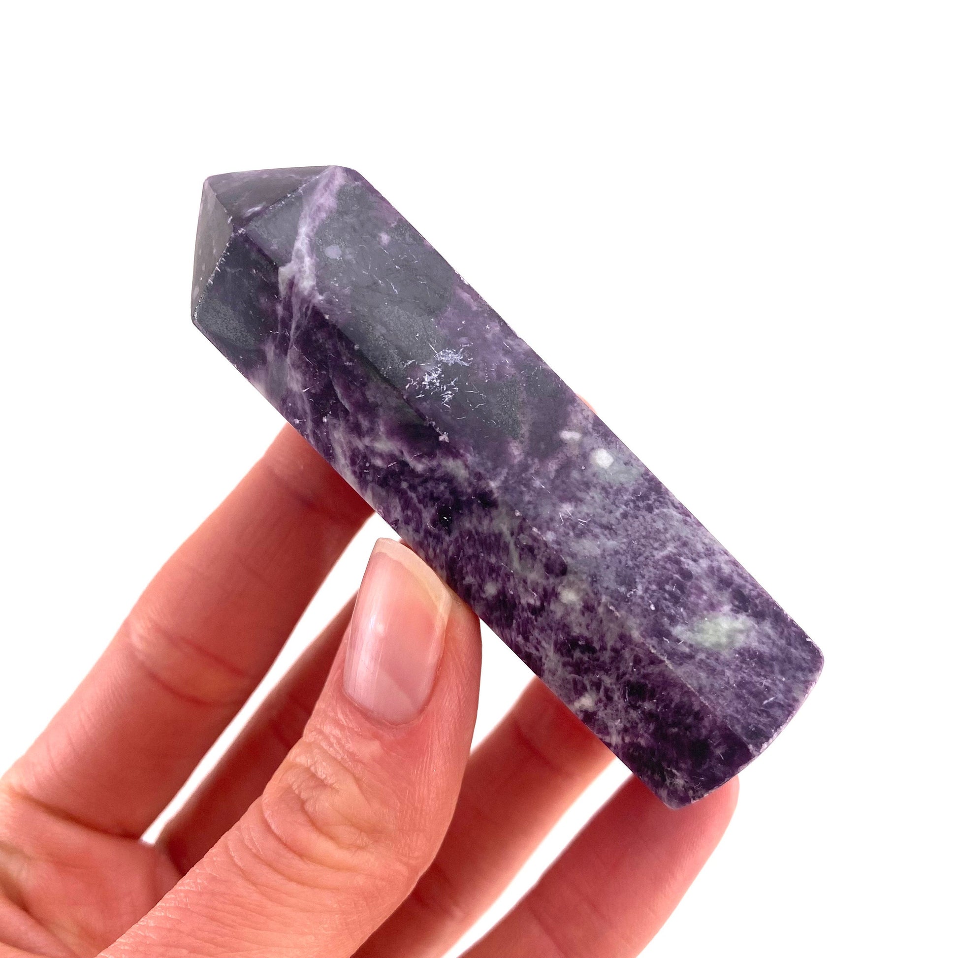 Kammererite Point, polished kammererite, kammererite crystal, kammererite tower, kammererite wand