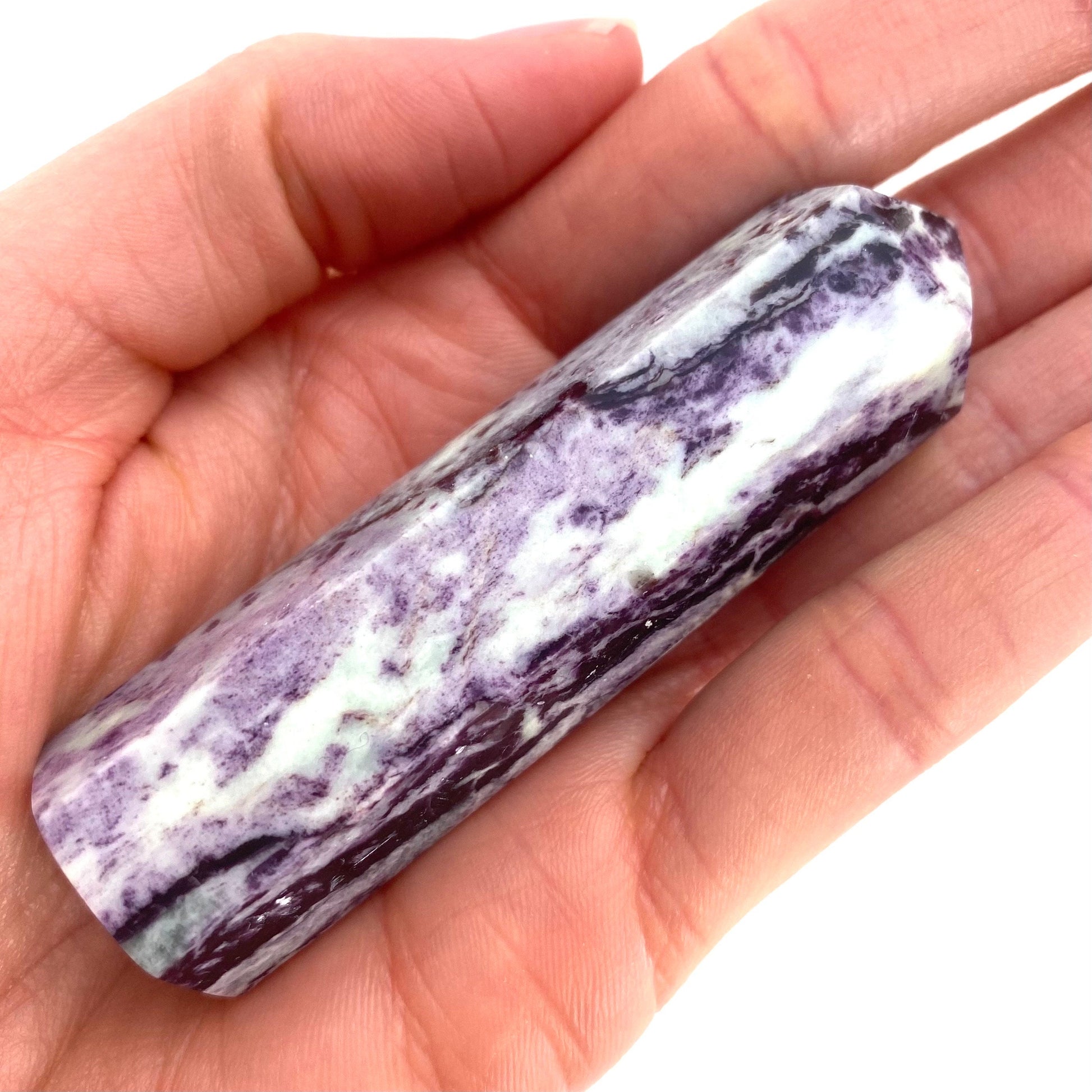 Kammererite Point, polished kammererite, kammererite crystal, kammererite tower, kammererite wand
