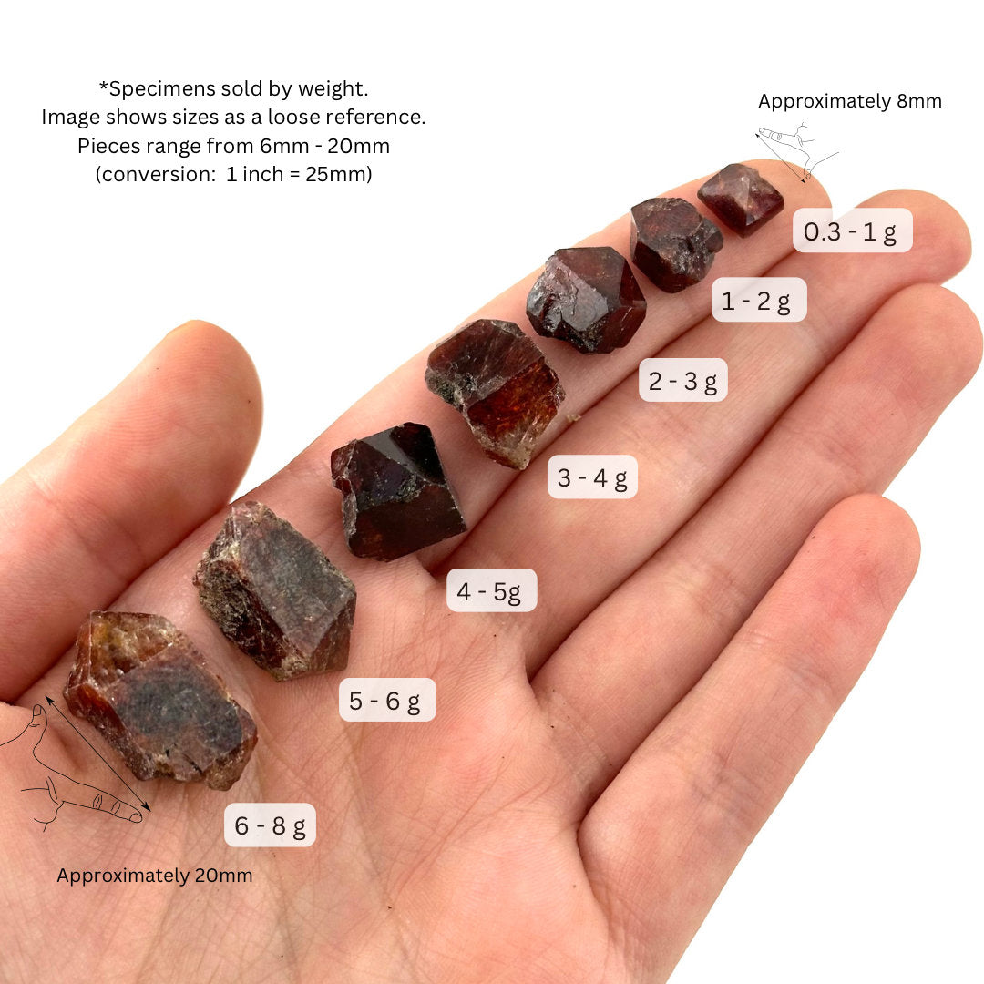 ONE Red Zircon Crystal (Pakistan) | natural red zircon, raw zircon, zircon crystal, natural crystal, mineral specimen