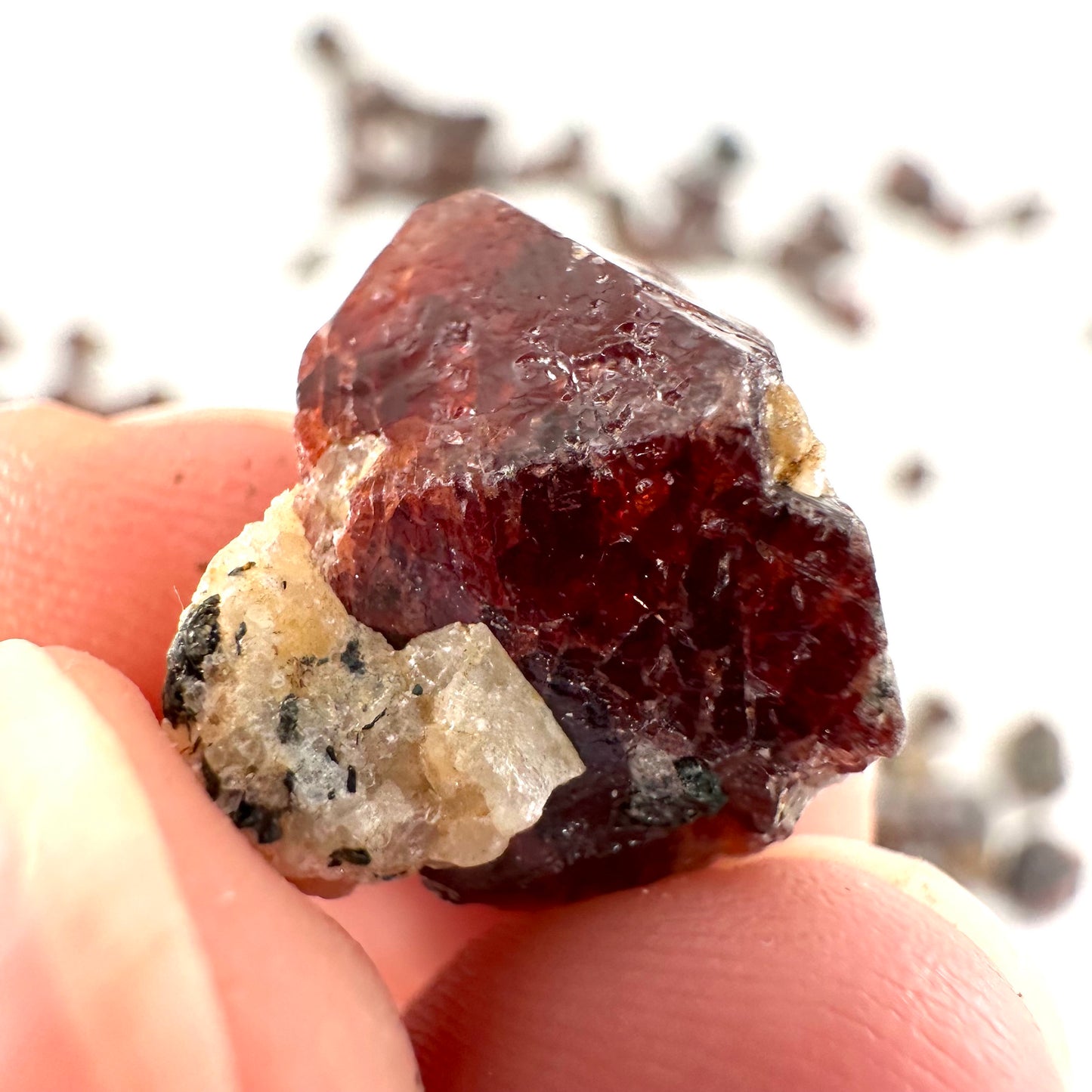 ONE Red Zircon Crystal (Pakistan) | natural red zircon, raw zircon, zircon crystal, natural crystal, mineral specimen