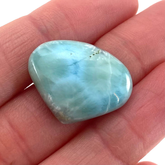 Larimar Cabochon, blue larimar cabochon, gemstone cabochon, larimar crystal, larimar cab, polished larimar