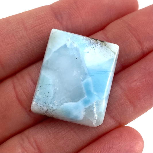 Larimar Cabochon, blue larimar cabochon, gemstone cabochon, larimar crystal, larimar cab, polished larimar