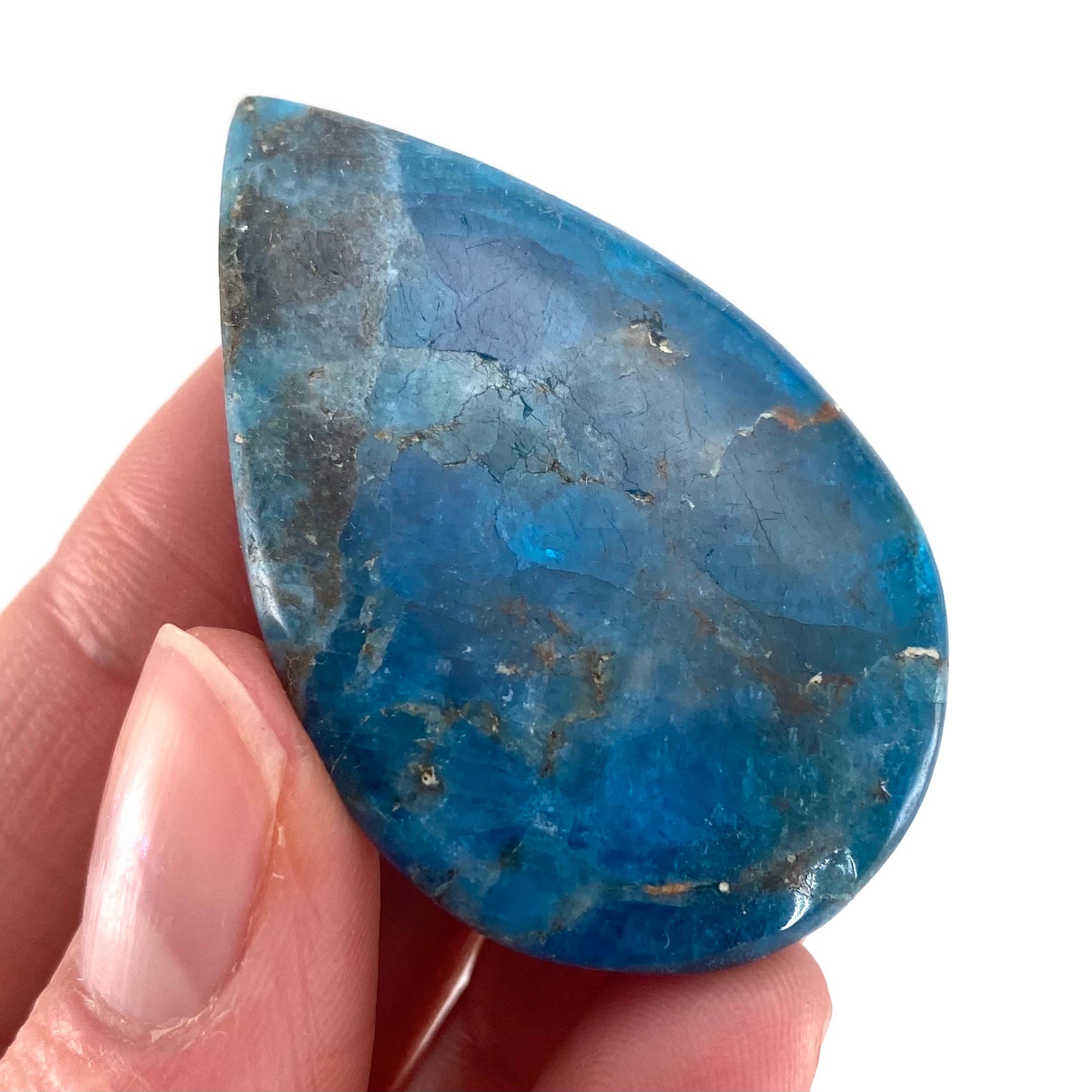 Blue Apatite Cabochon, gemstone cabochon, crystal cabochon, blue apatite crystal, blue apatite cab