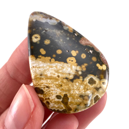 Ocean Jasper Cabochon, crystal cabochon, ocean jasper, gemstone cabochon, orbicular jasper, orbicular jasper cabochon