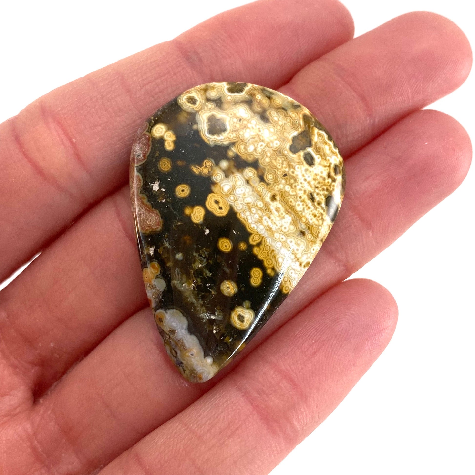 Ocean Jasper Cabochon, crystal cabochon, ocean jasper, gemstone cabochon, orbicular jasper, orbicular jasper cabochon
