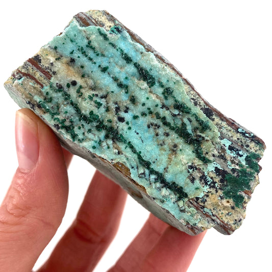 Sparkly Druzy Chrysocolla & Malachite Specimen (Congo), raw chrysocolla, druzy chrysocolla, chrysocolla crystal, raw crystals