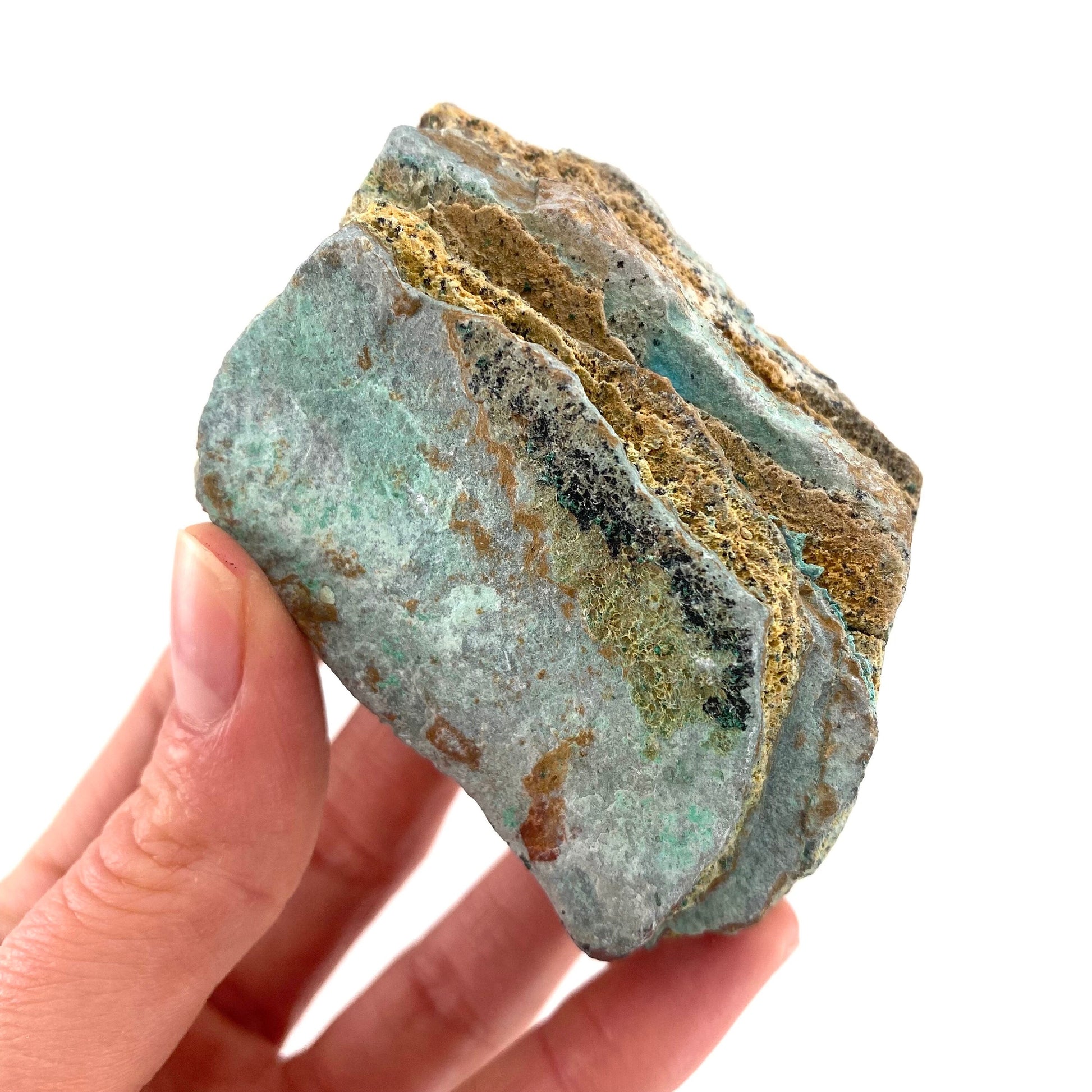Sparkly Druzy Chrysocolla & Malachite Specimen (Congo), raw chrysocolla, druzy chrysocolla, chrysocolla crystal, raw crystals