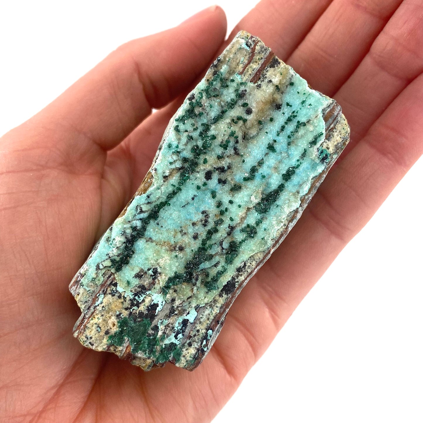 Sparkly Druzy Chrysocolla & Malachite Specimen (Congo), raw chrysocolla, druzy chrysocolla, chrysocolla crystal, raw crystals