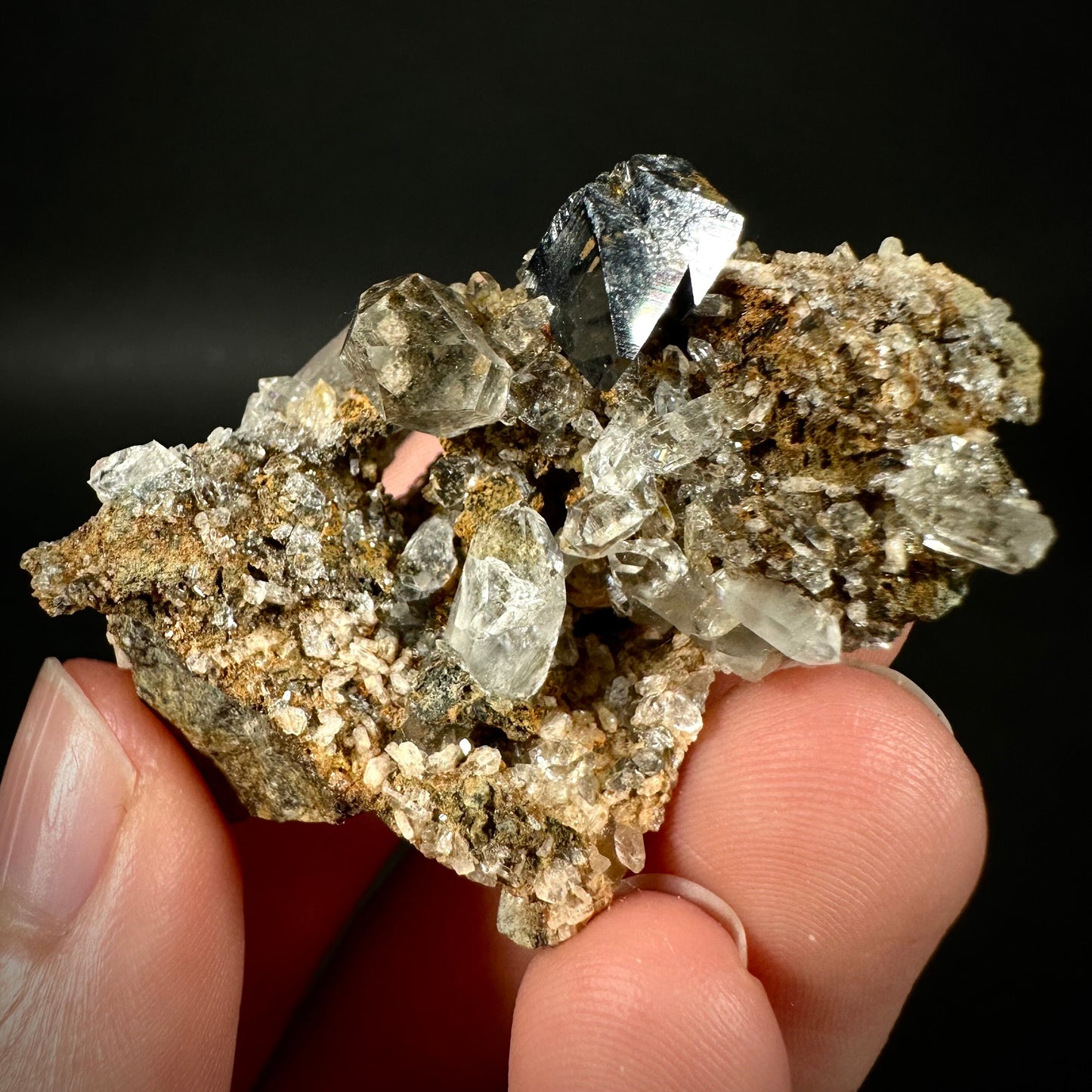 Anatase & Quartz on Matrix (Pakistan) | anatase crystal, terminated anatase, mineral specimen, rare gems