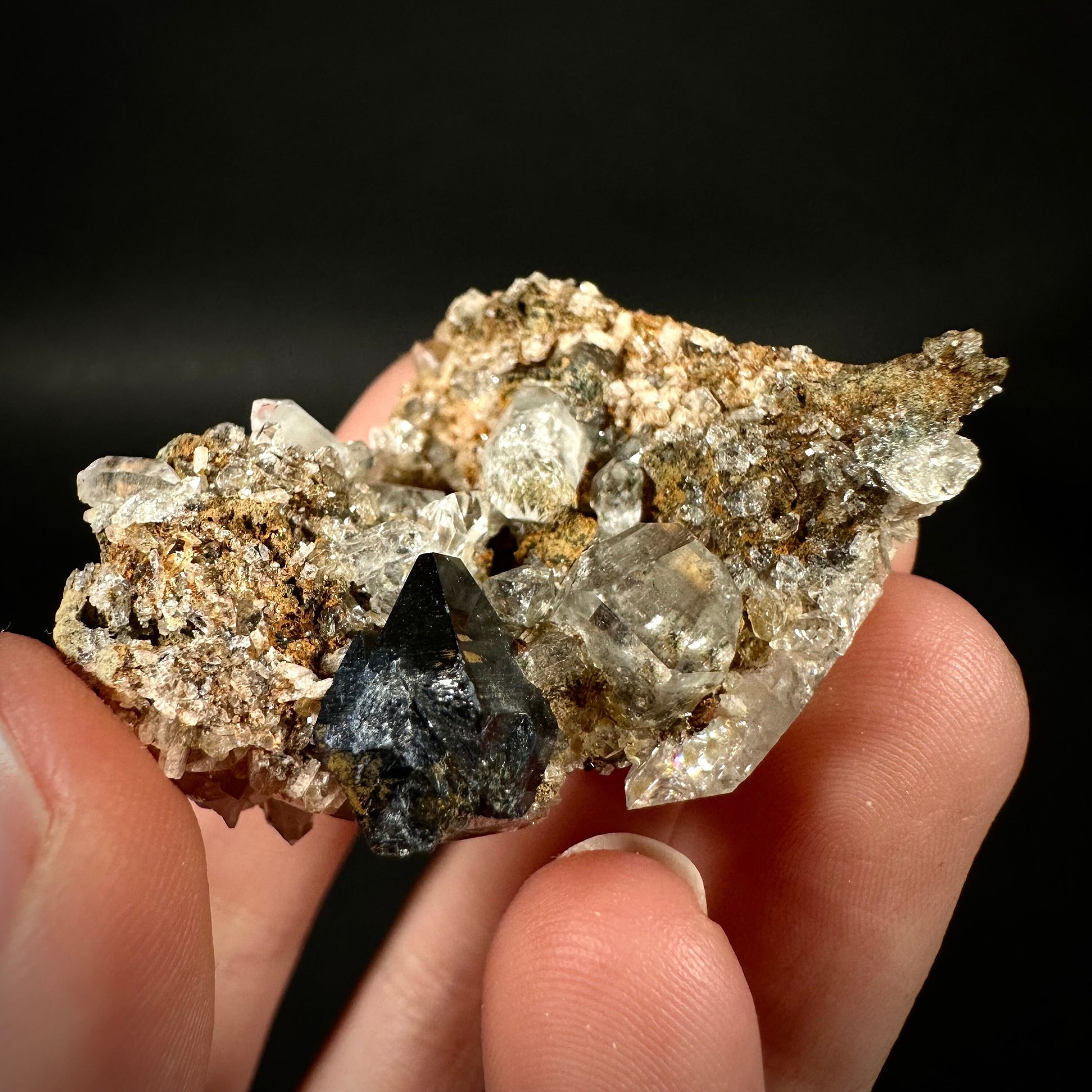 Anatase & Quartz on Matrix (Pakistan) | anatase crystal, terminated anatase, mineral specimen, rare gems