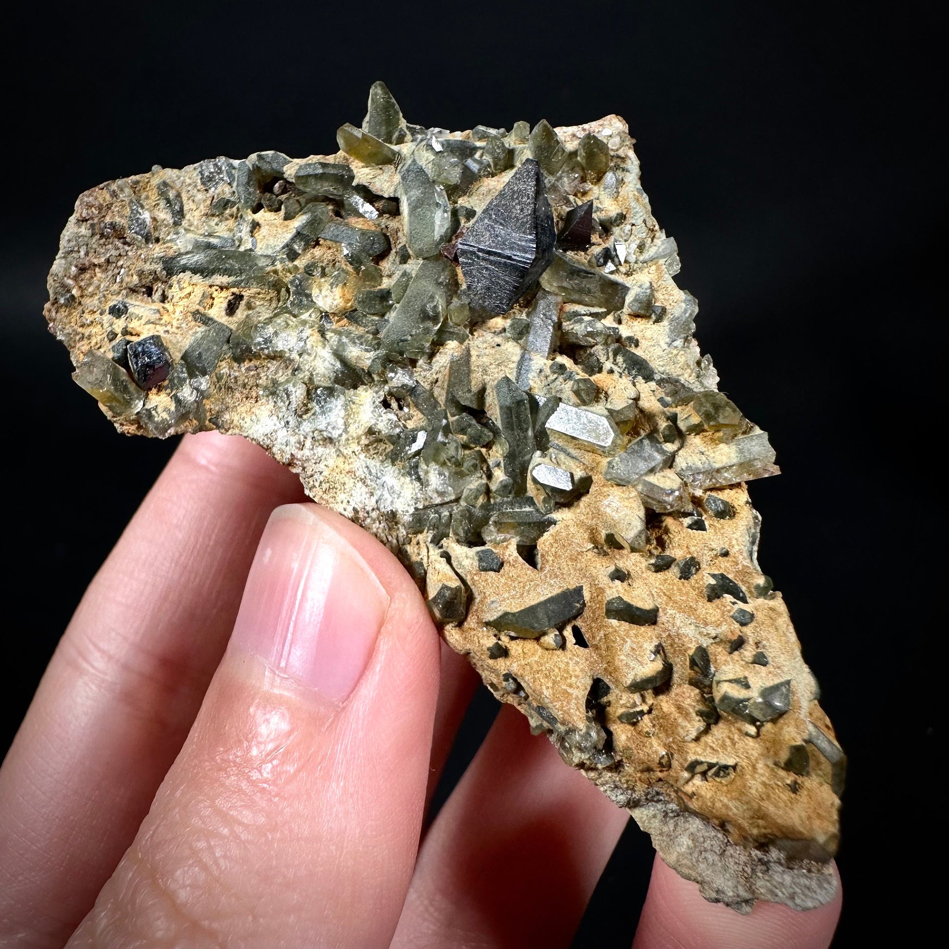 Anatase & Chlorite Quartz on Matrix (Pakistan) | anatase crystal, terminated anatase, mineral specimen, rare gems
