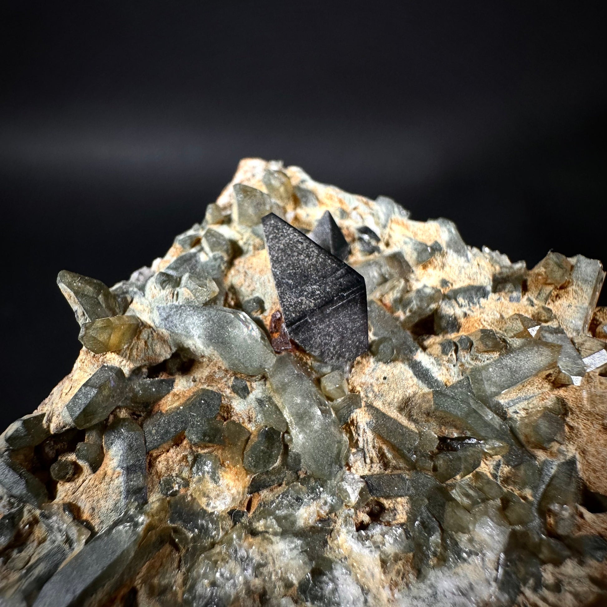 Anatase & Chlorite Quartz on Matrix (Pakistan) | anatase crystal, terminated anatase, mineral specimen, rare gems