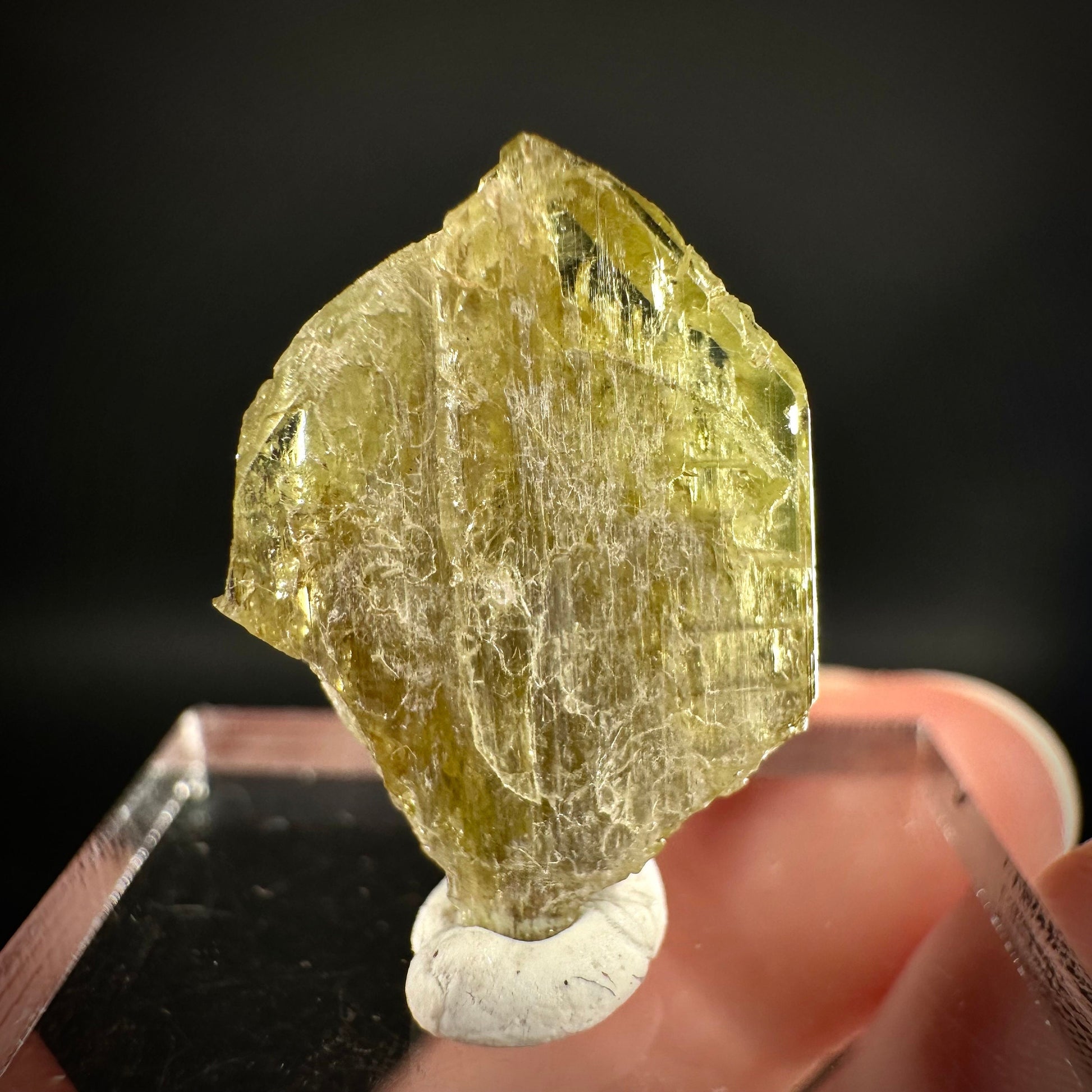 Chrysoberyl (Madagascar) | Yellow Chrysoberyl Specimen, raw chrysoberyl, rare minerals, mineral specimen, rare crystals