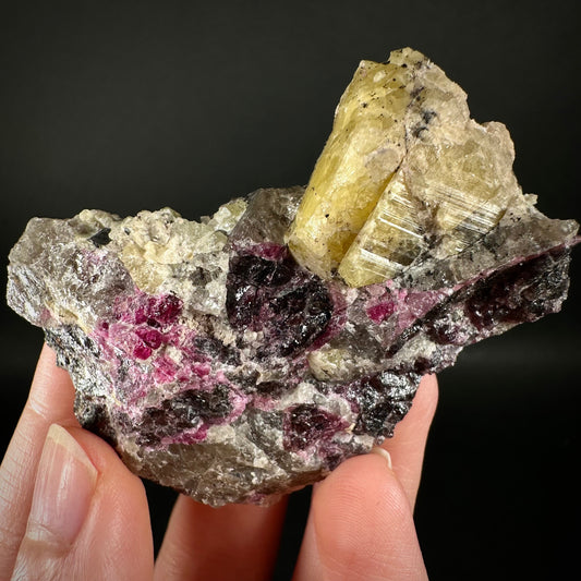 Rare! Londonite with Liddicoatite on Matrix (Madagascar) | rare minerals, mineral specimen, rare crystals