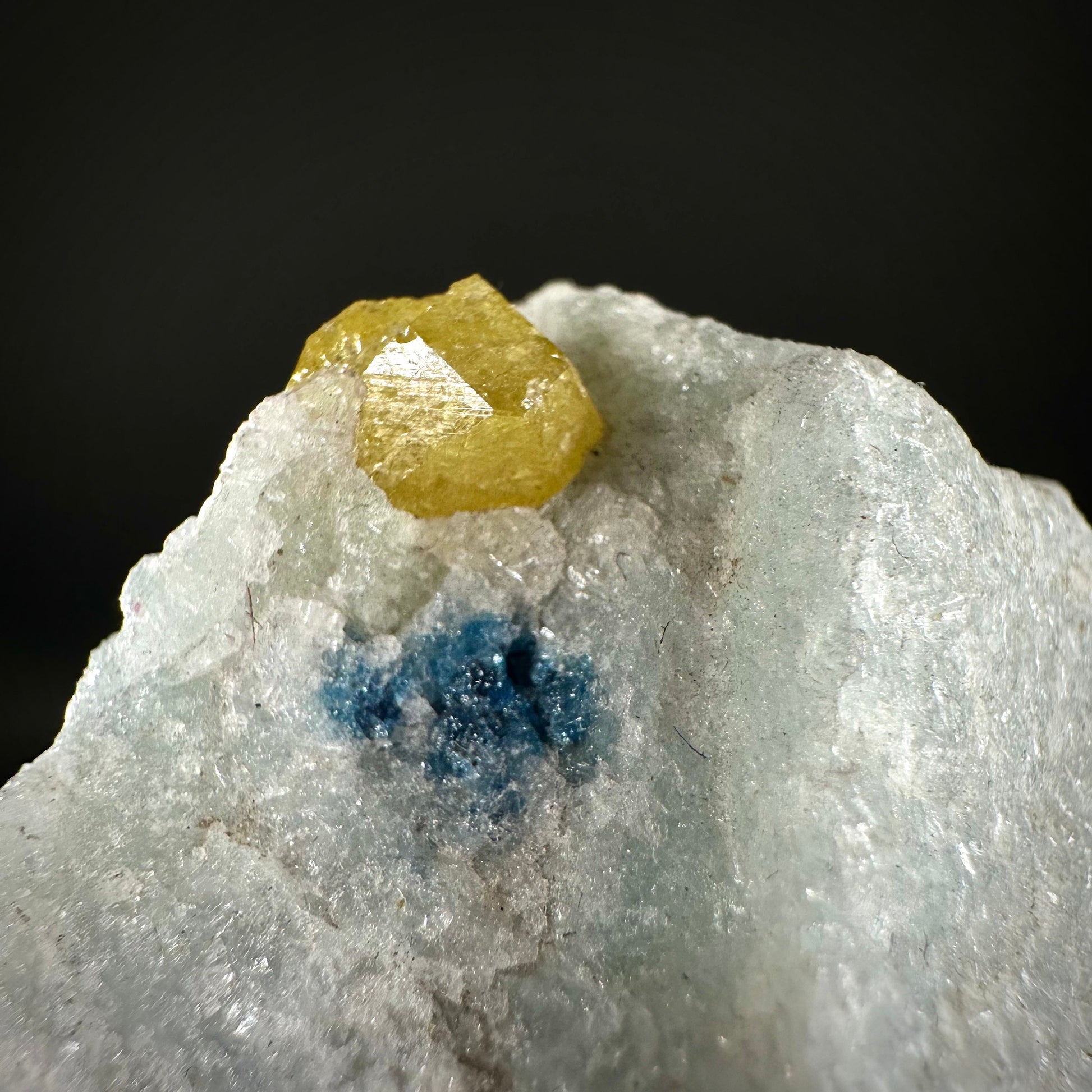 Rare! Londonite with Blue Apatite on Matrix (Madagascar) | rare minerals, mineral specimen, rare crystals