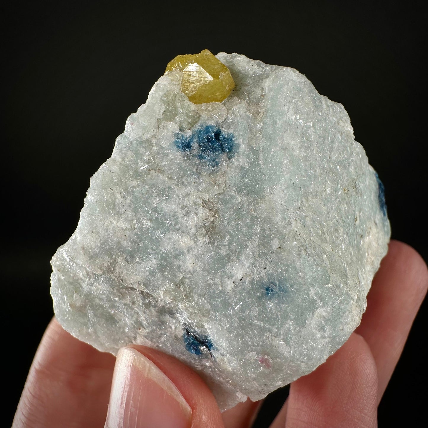 Rare! Londonite with Blue Apatite on Matrix (Madagascar) | rare minerals, mineral specimen, rare crystals