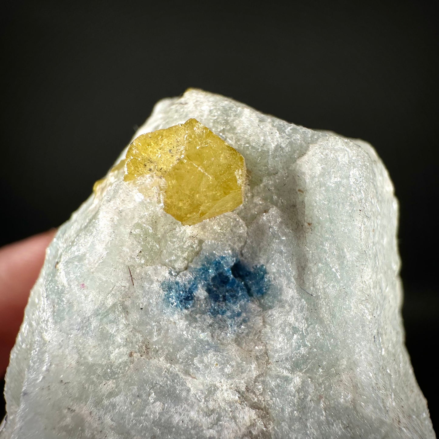 Rare! Londonite with Blue Apatite on Matrix (Madagascar) | rare minerals, mineral specimen, rare crystals