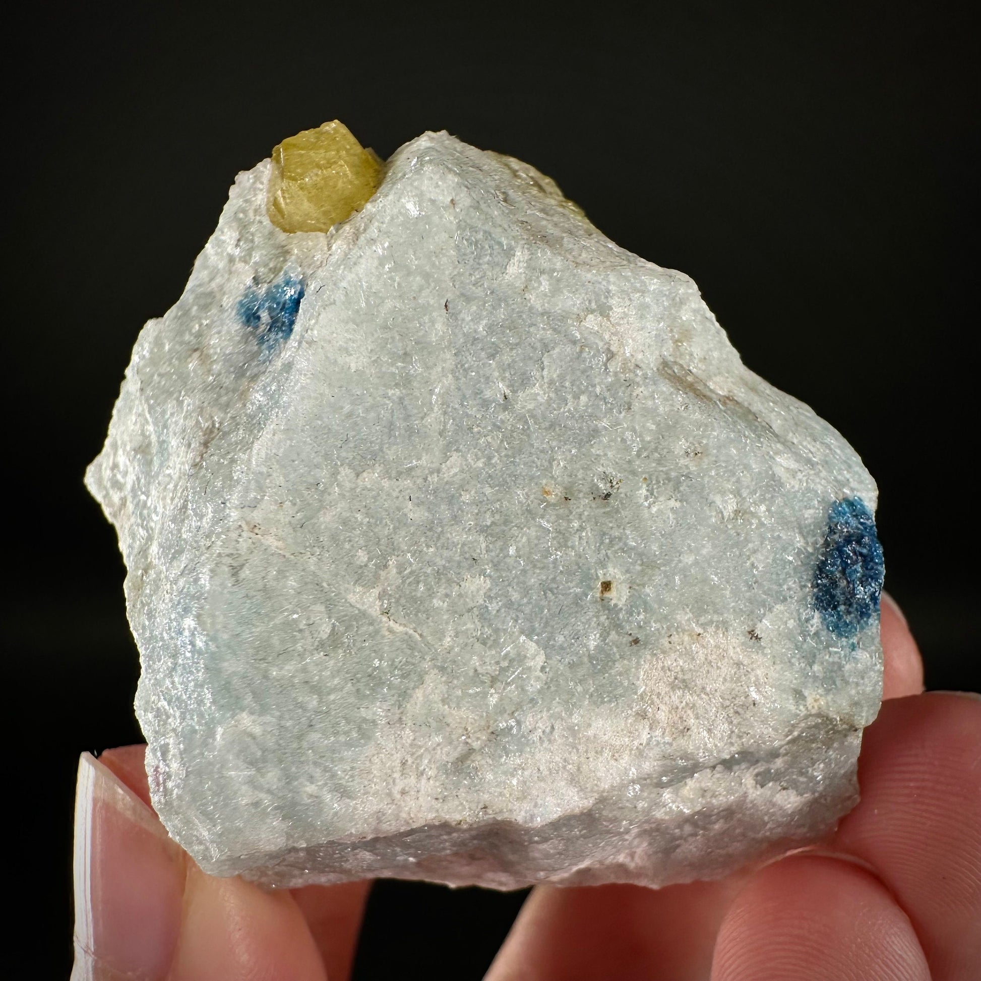 Rare! Londonite with Blue Apatite on Matrix (Madagascar) | rare minerals, mineral specimen, rare crystals