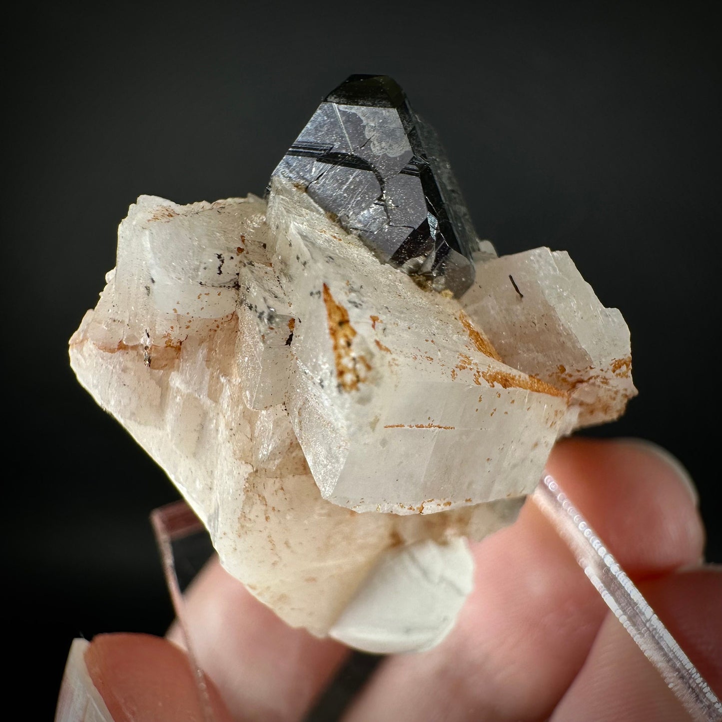 Rare! Carrollite in Calcite Specimen (DR Congo) | carrollite crystal, mineral specimen, rare minerals, rare gems