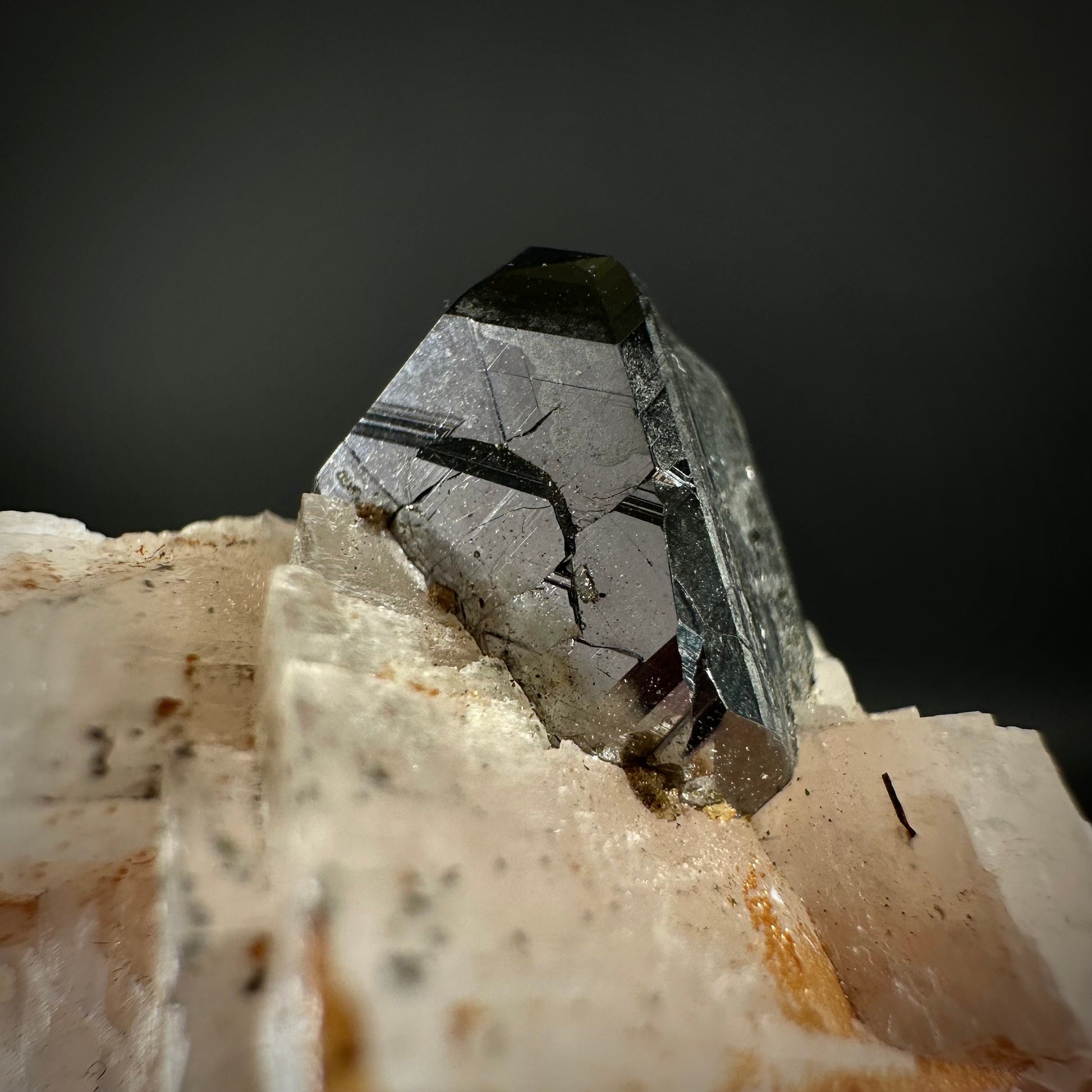 Rare! Carrollite in Calcite Specimen (DR Congo) | carrollite crystal, mineral specimen, rare minerals, rare gems