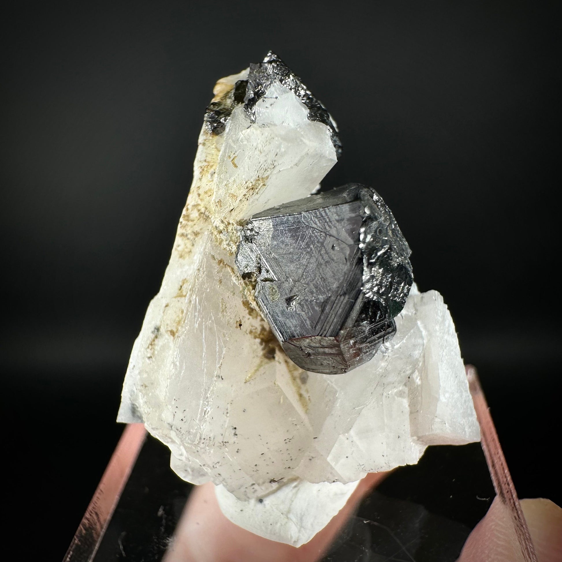 Rare! Carrollite in Calcite Specimen (DR Congo) | carrollite crystal, mineral specimen, rare minerals, rare gems