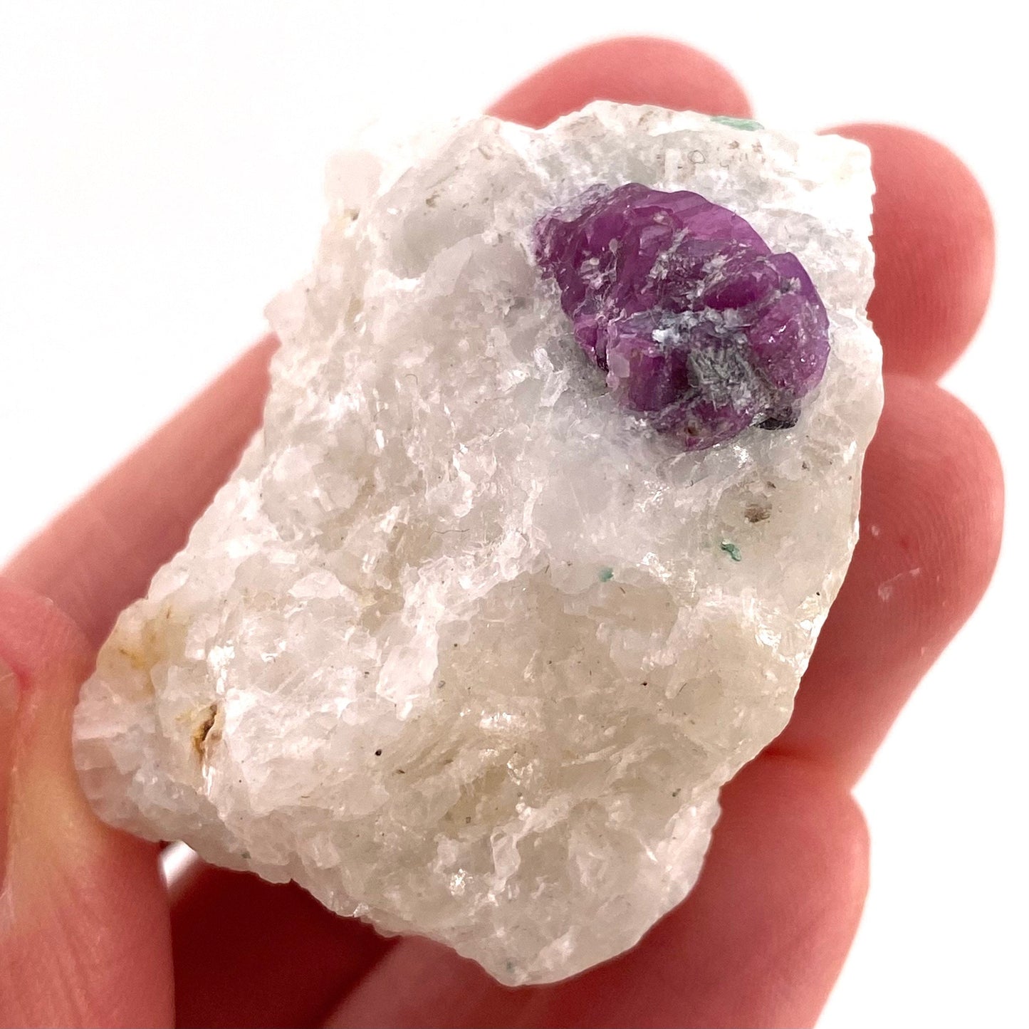 Natural Ruby on Matrix (Pakistan) | UV reactive ruby, natural red ruby, red ruby, authentic ruby, corundum var. ruby, mineral specimen