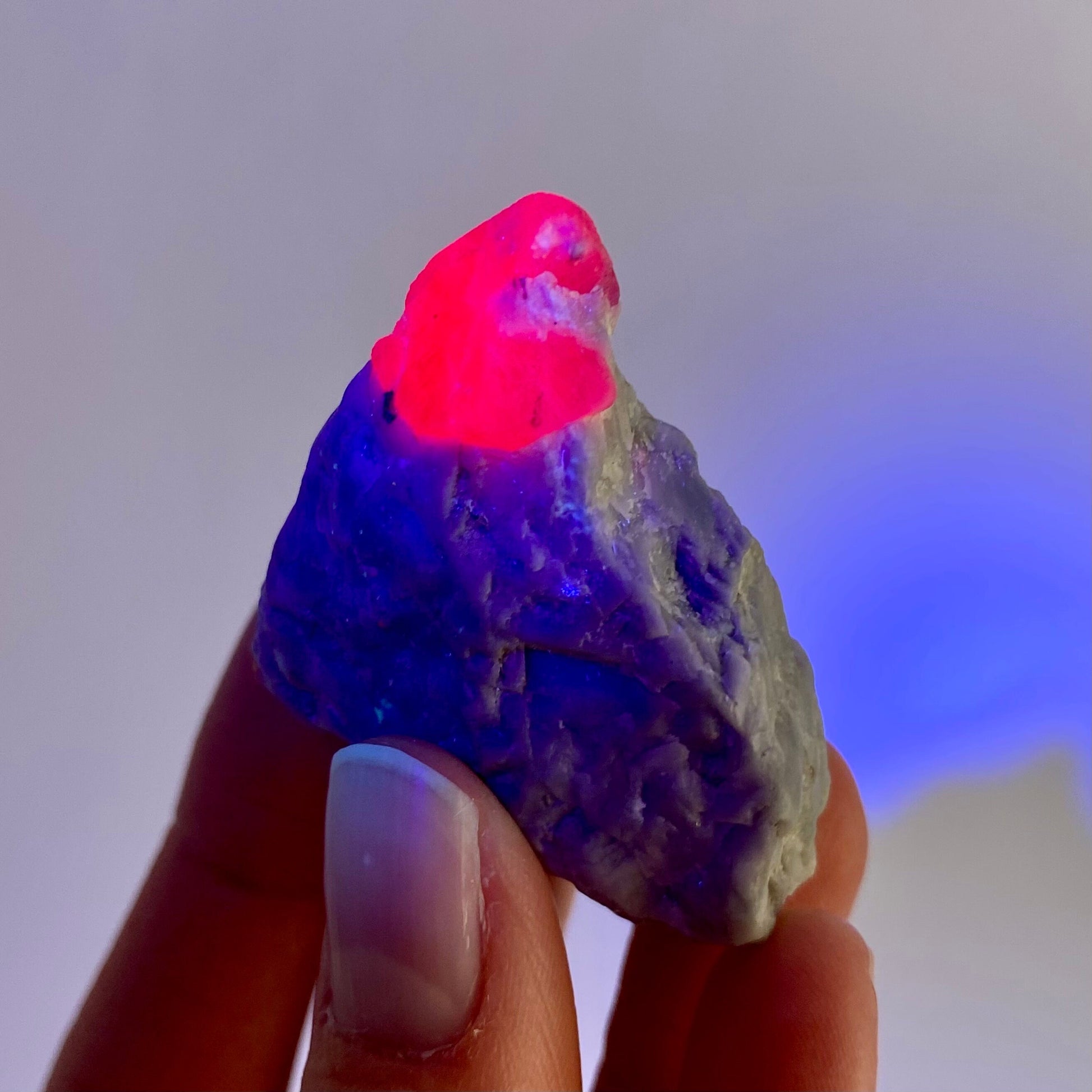 Natural Ruby on Matrix (Pakistan) | UV reactive ruby, natural red ruby, red ruby, authentic ruby, corundum var. ruby, mineral specimen