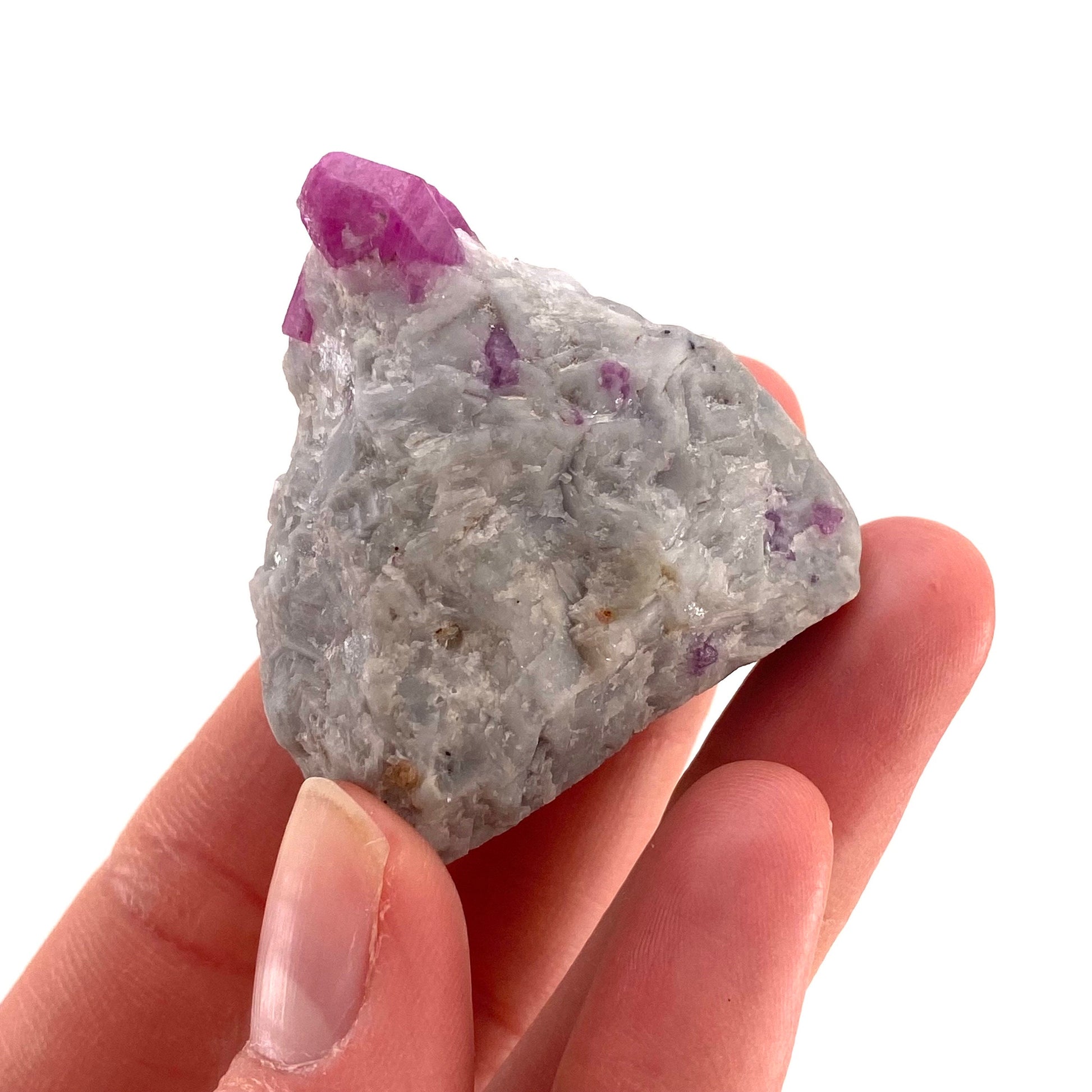 Natural Ruby on Matrix (Pakistan) | UV reactive ruby, natural red ruby, red ruby, authentic ruby, corundum var. ruby, mineral specimen