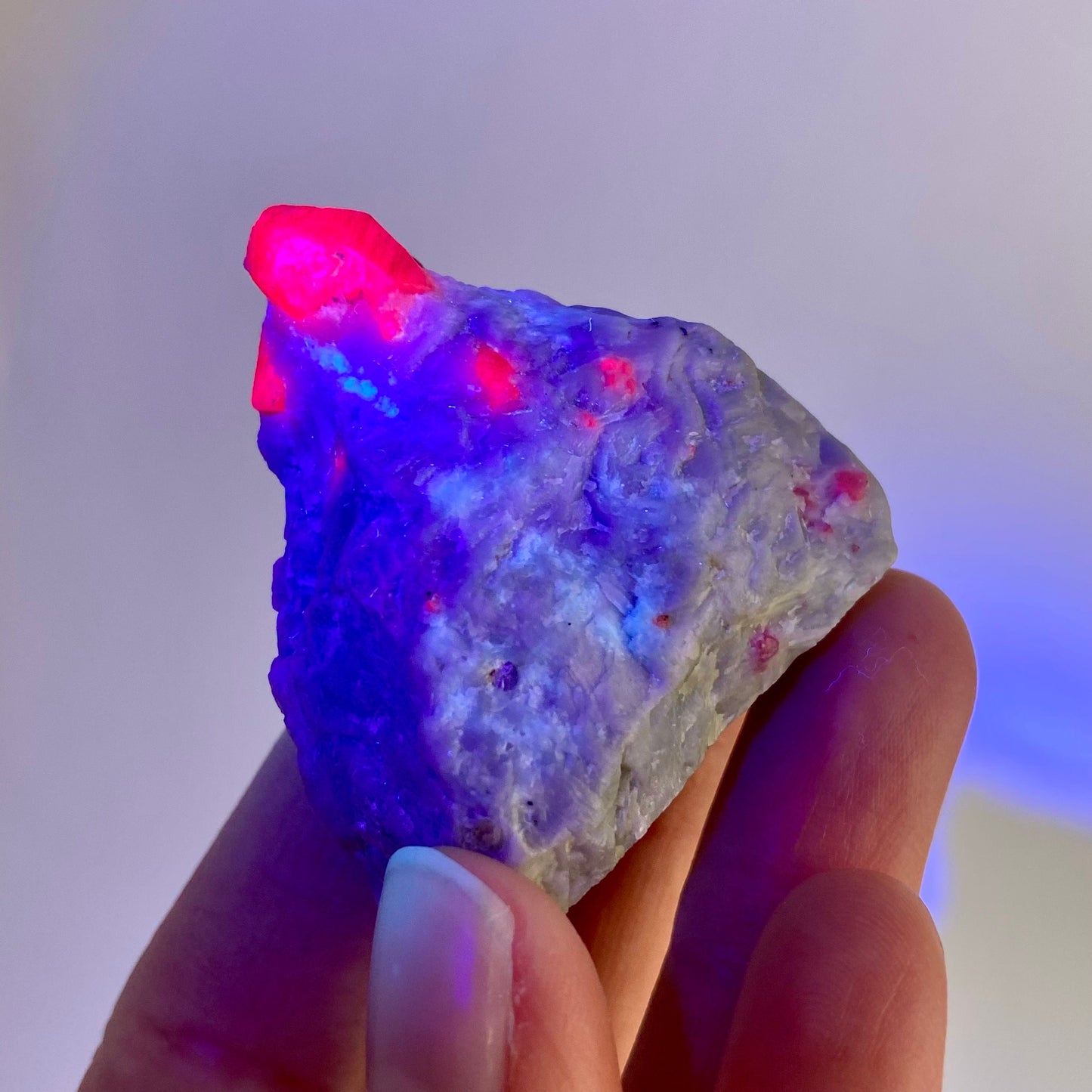 Natural Ruby on Matrix (Pakistan) | UV reactive ruby, natural red ruby, red ruby, authentic ruby, corundum var. ruby, mineral specimen