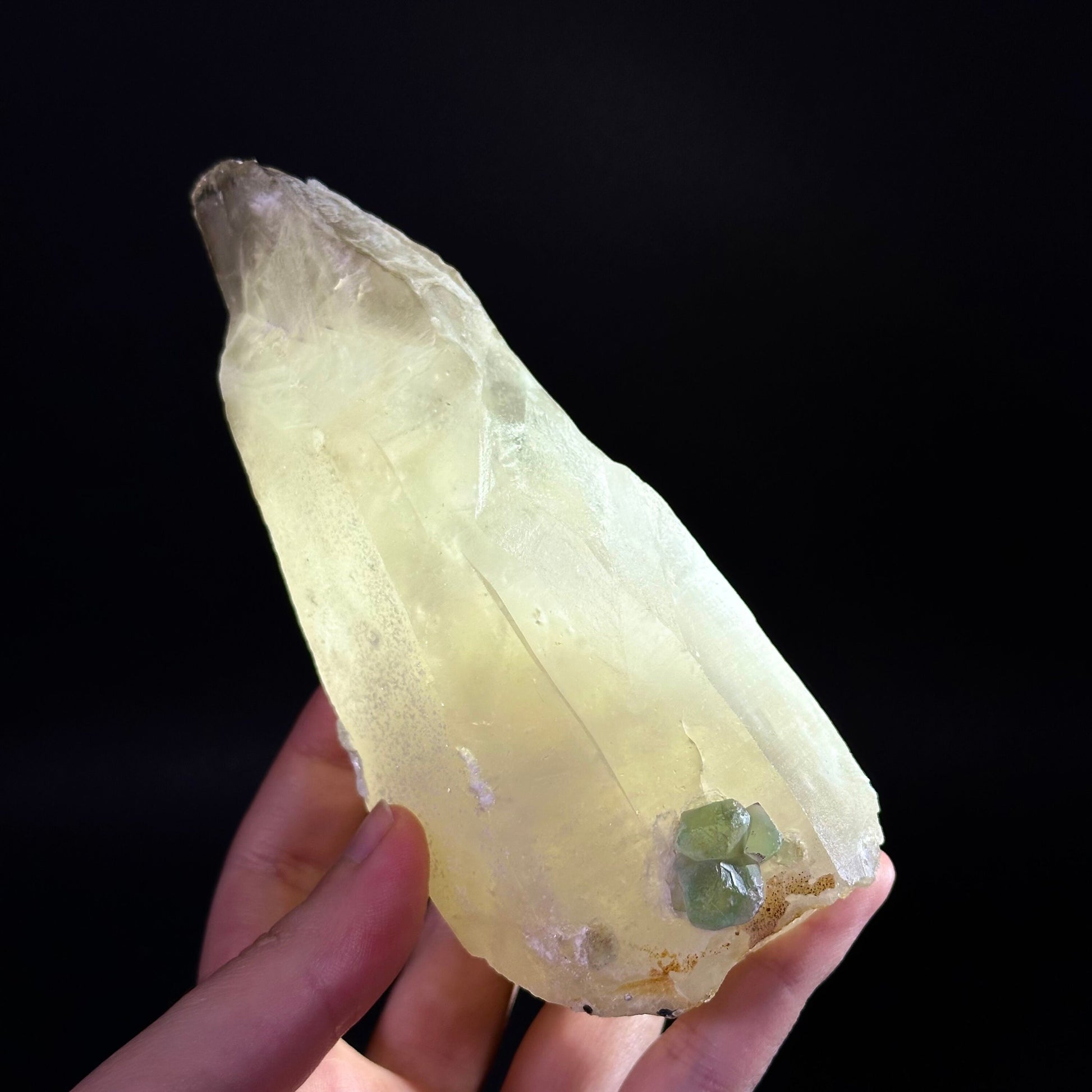 Fluorite on Smoky Quartz (Namibia), green fluorite on quartz, smoky quartz crystal, rare minerals, rare crystals