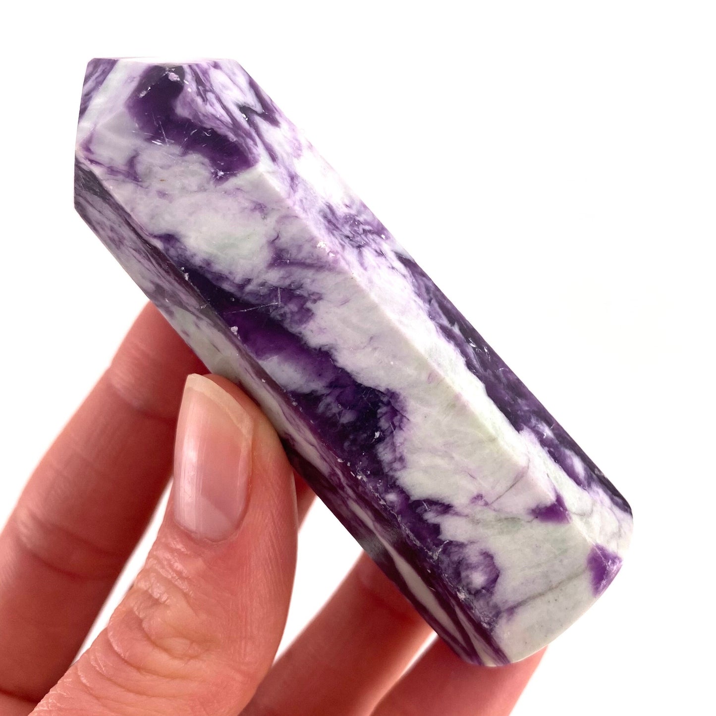 Kammererite Point, polished kammererite, kammererite crystal, kammererite tower, kammererite wand