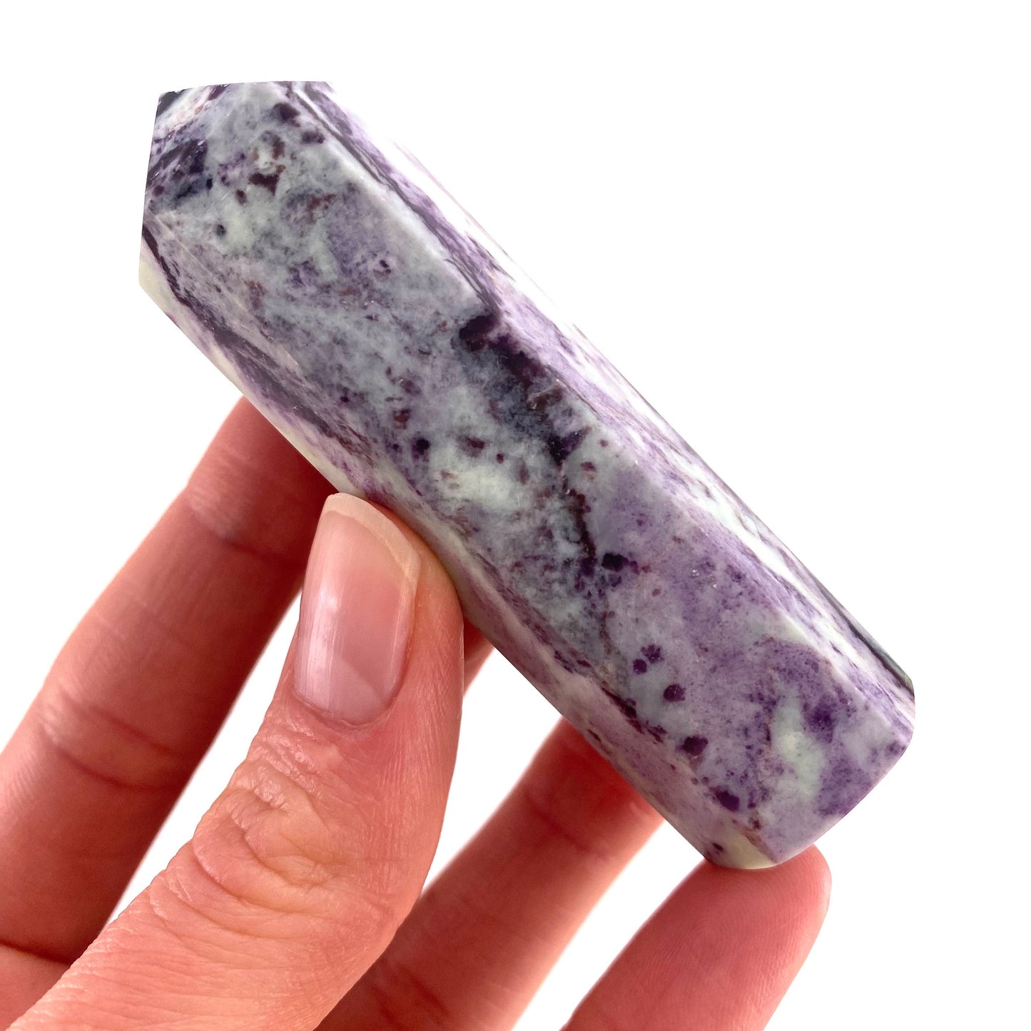 Kammererite Point, polished kammererite, kammererite crystal, kammererite tower, kammererite wand