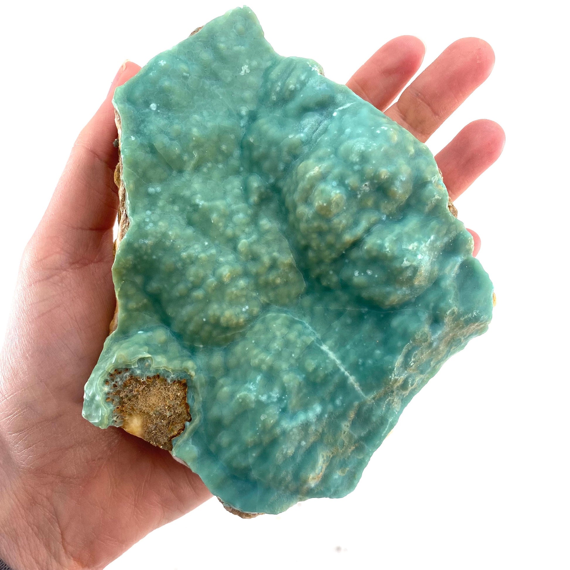 Blue Aragonite (Afghanistan), blue aragonite specimen, raw aragonite, botryoidal aragonite crystal