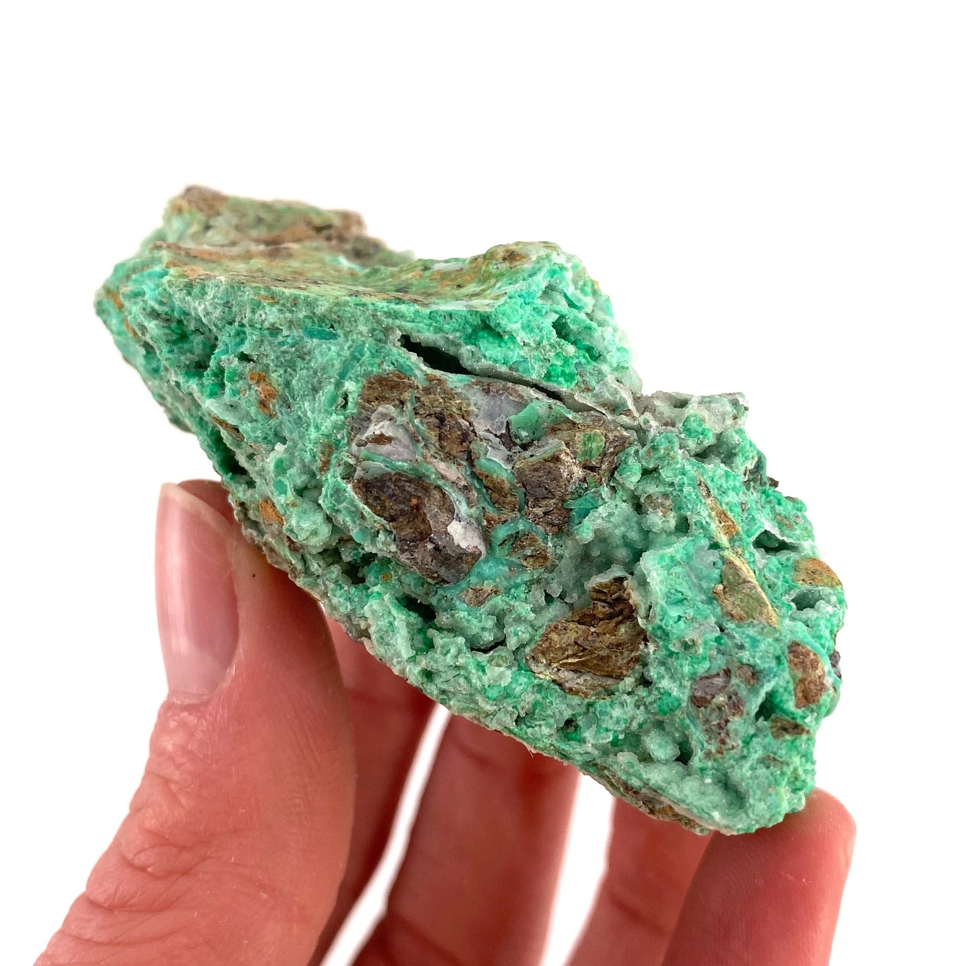 Druzy Mint Chrysoprase (Indonesia) | mint chrysoprase, druzy chrysoprase, druzy crystal, mineral specimen, crystals