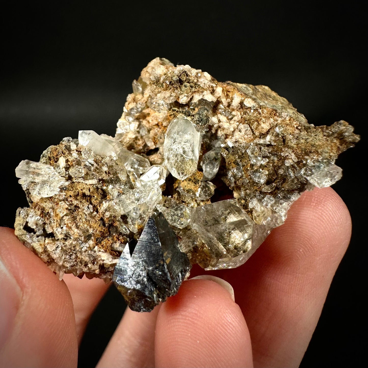 Anatase & Quartz on Matrix (Pakistan) | anatase crystal, terminated anatase, mineral specimen, rare gems