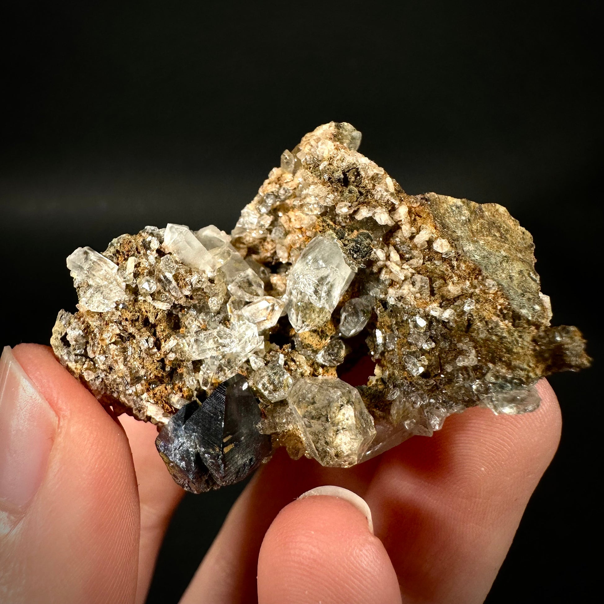 Anatase & Quartz on Matrix (Pakistan) | anatase crystal, terminated anatase, mineral specimen, rare gems