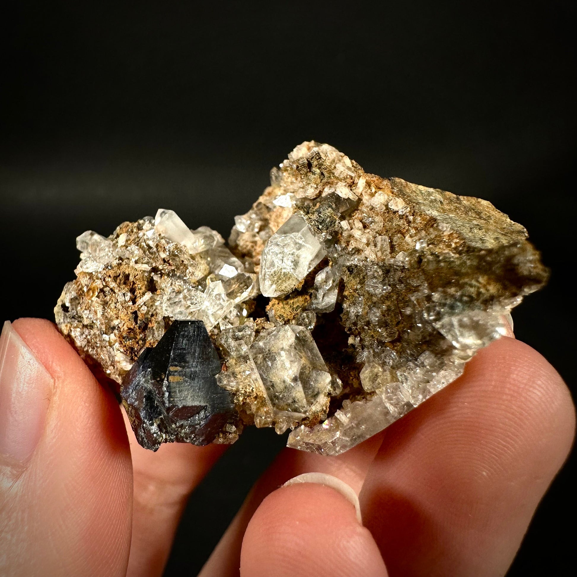 Anatase & Quartz on Matrix (Pakistan) | anatase crystal, terminated anatase, mineral specimen, rare gems