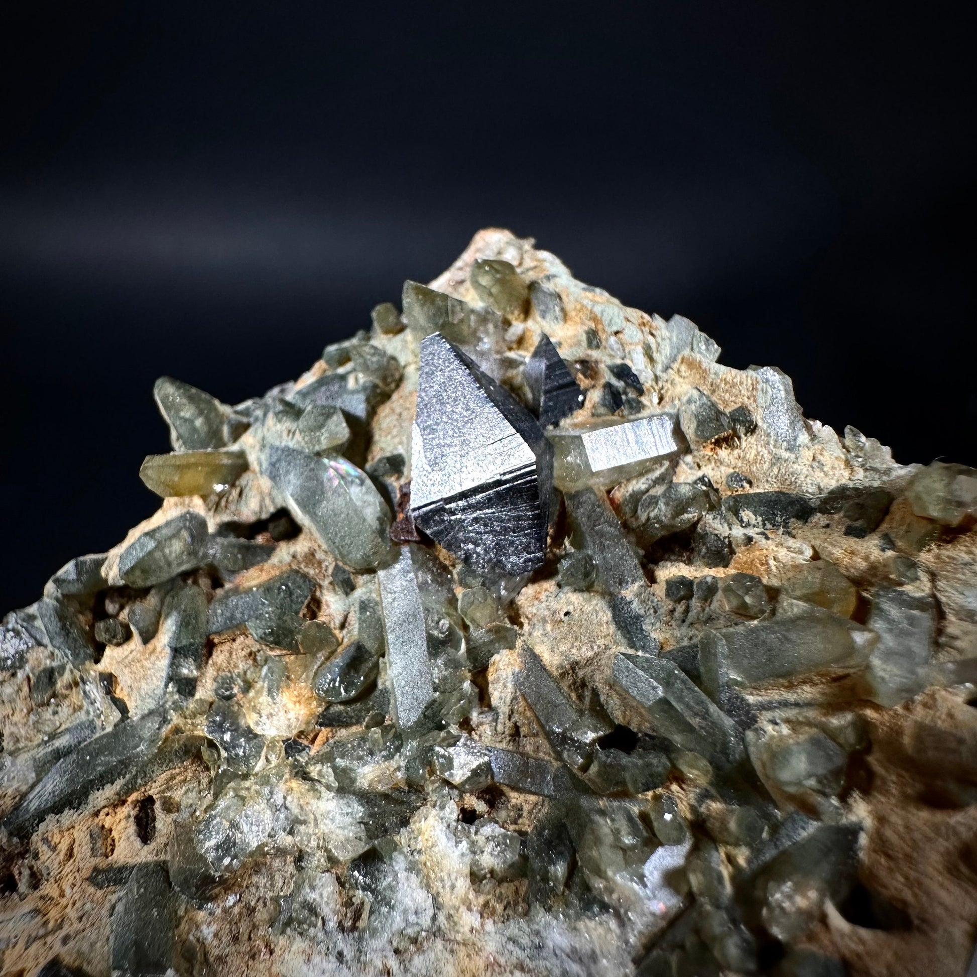 Anatase & Chlorite Quartz on Matrix (Pakistan) | anatase crystal, terminated anatase, mineral specimen, rare gems