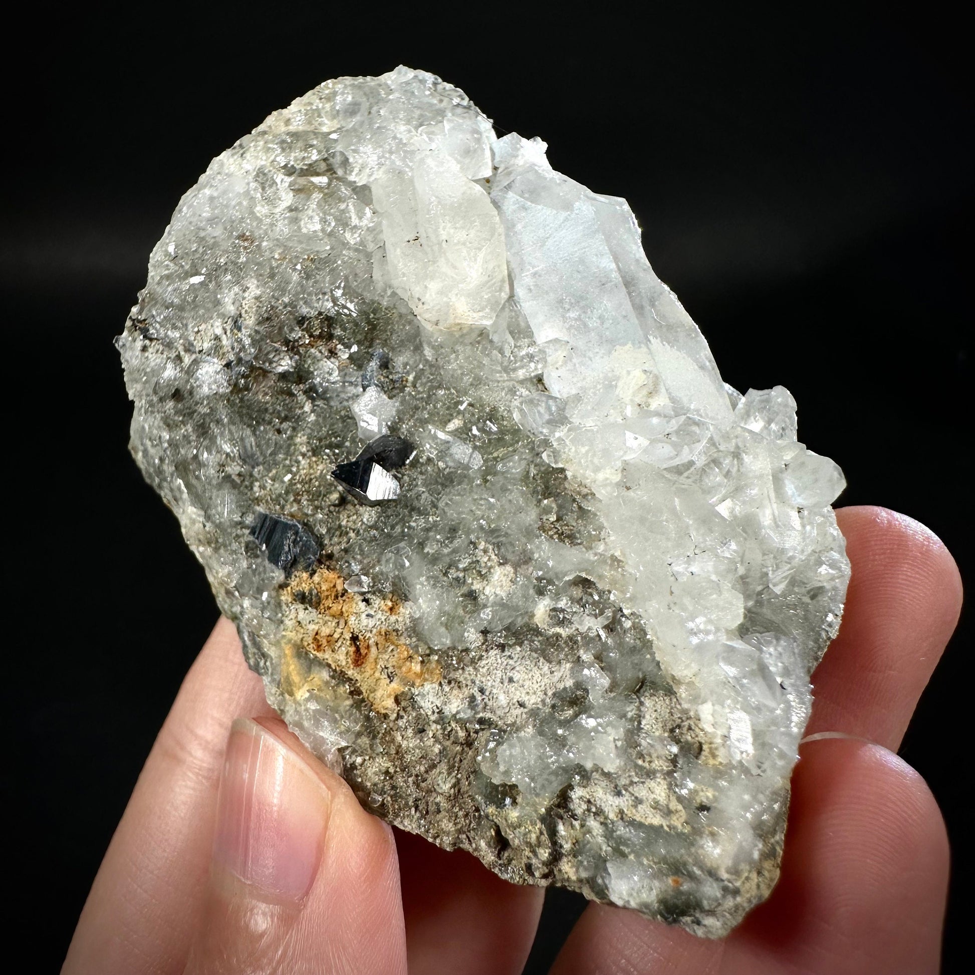 Anatase & Quartz on Matrix (Pakistan) | anatase crystal, terminated anatase, mineral specimen, rare gems