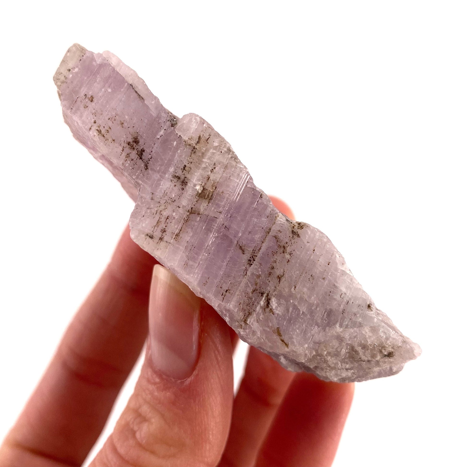 Lavender Kunzite (Pakistan), pink kunzite specimen, spodumene, kunzite crystal, raw kunzite, mineral specimen