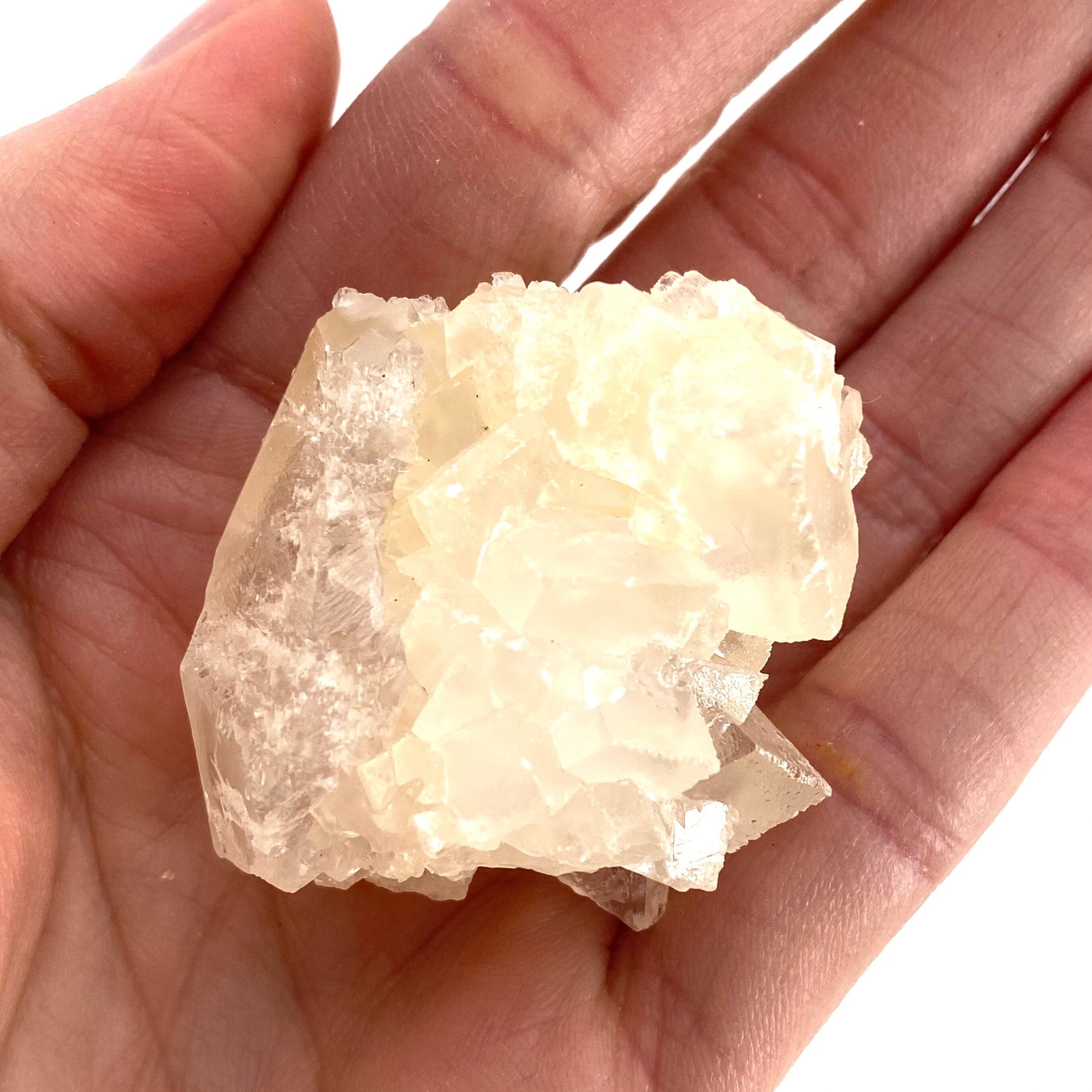 Fluorescent Calcite (Indonesia) | UV-reactive calcite, yellow calcite, calcite crystal, UV reactive crystal, crystals