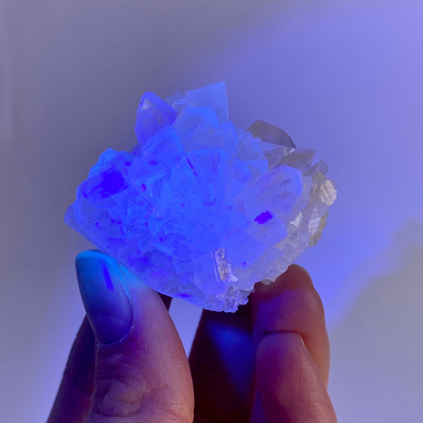 Fluorescent Calcite (Indonesia) | UV-reactive calcite, yellow calcite, calcite crystal, UV reactive crystal, crystals